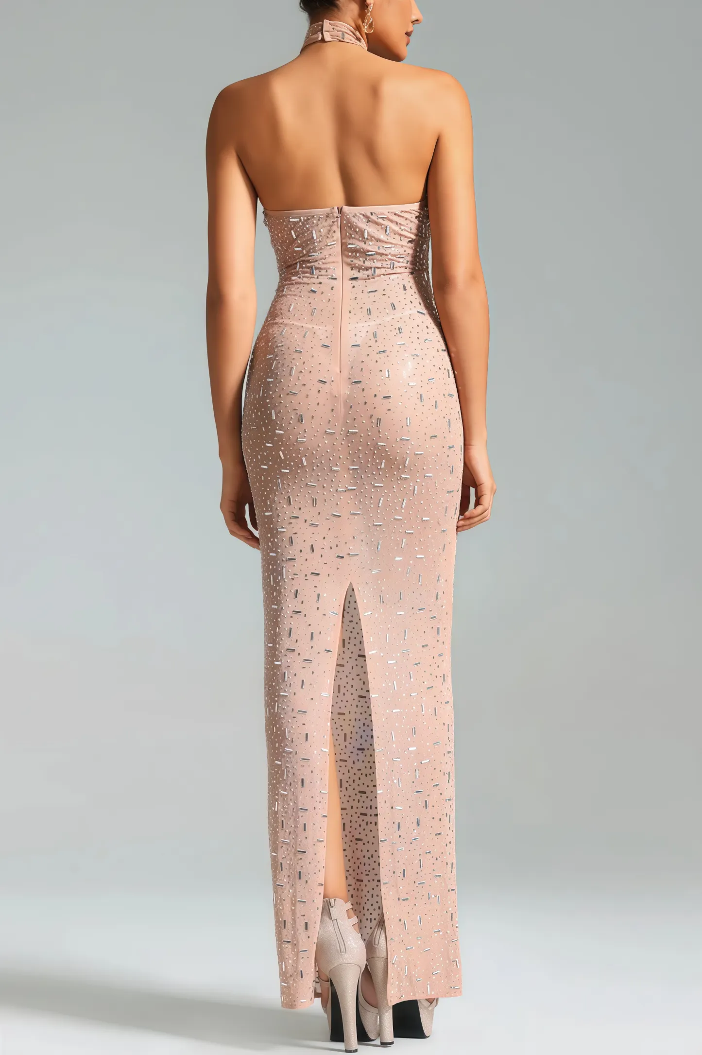 Mirelid Halter Diamond Maxi Dress