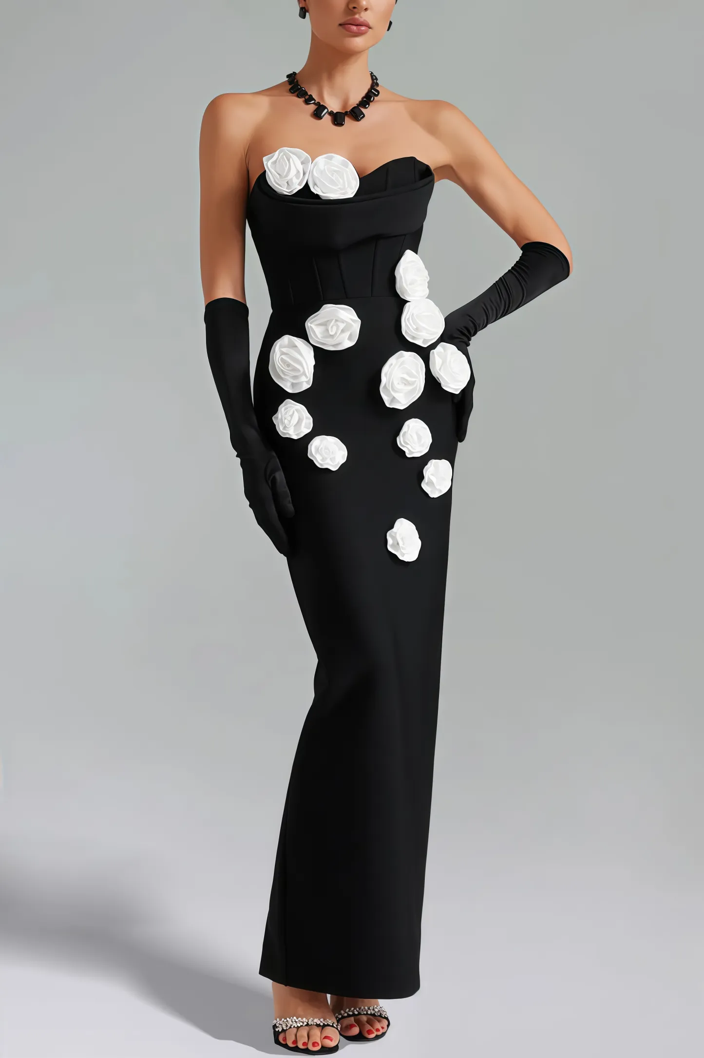 Arlo Flower Bandage Maxi Dress