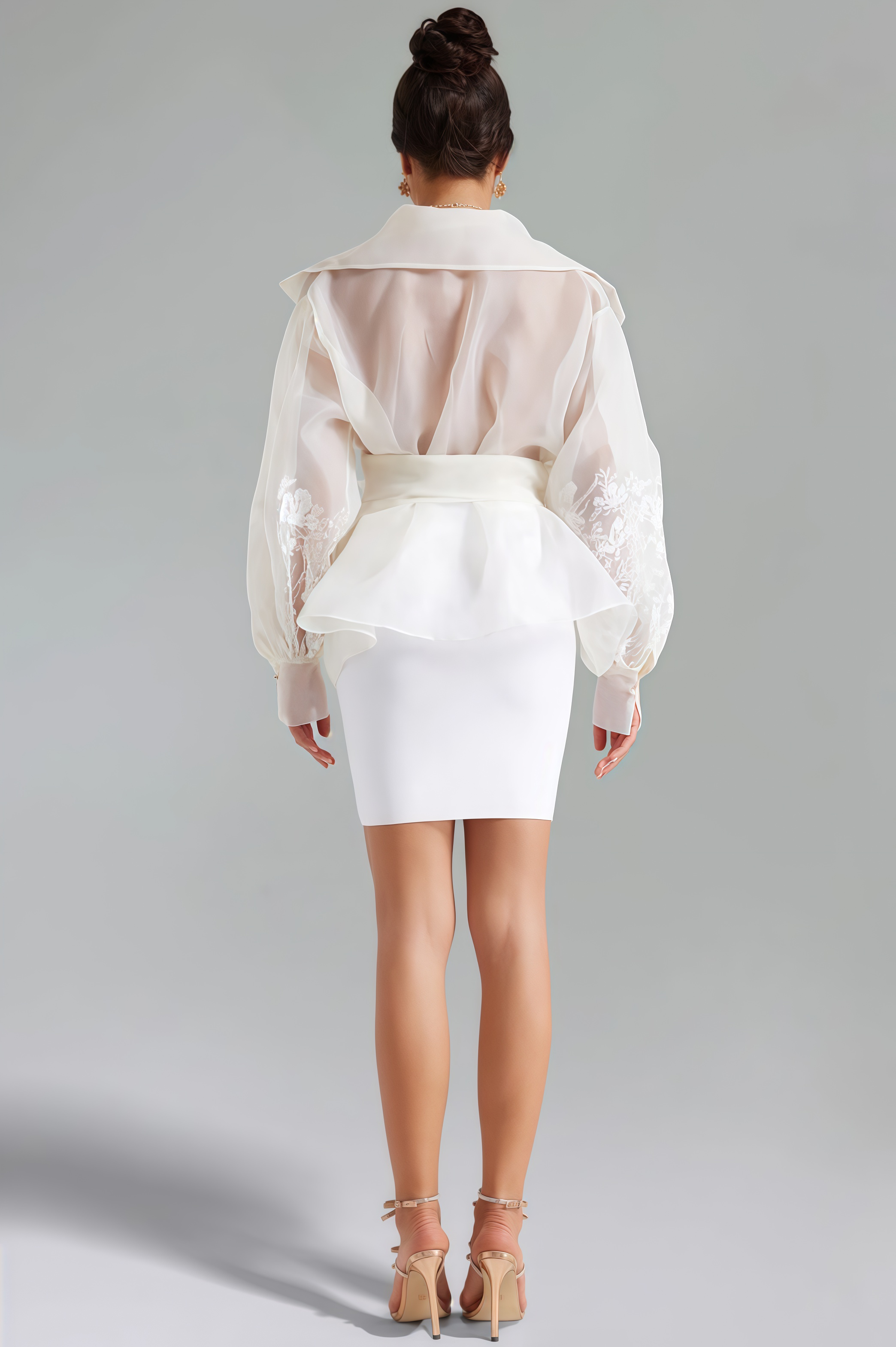 Larkad White Embroidery Jacket
