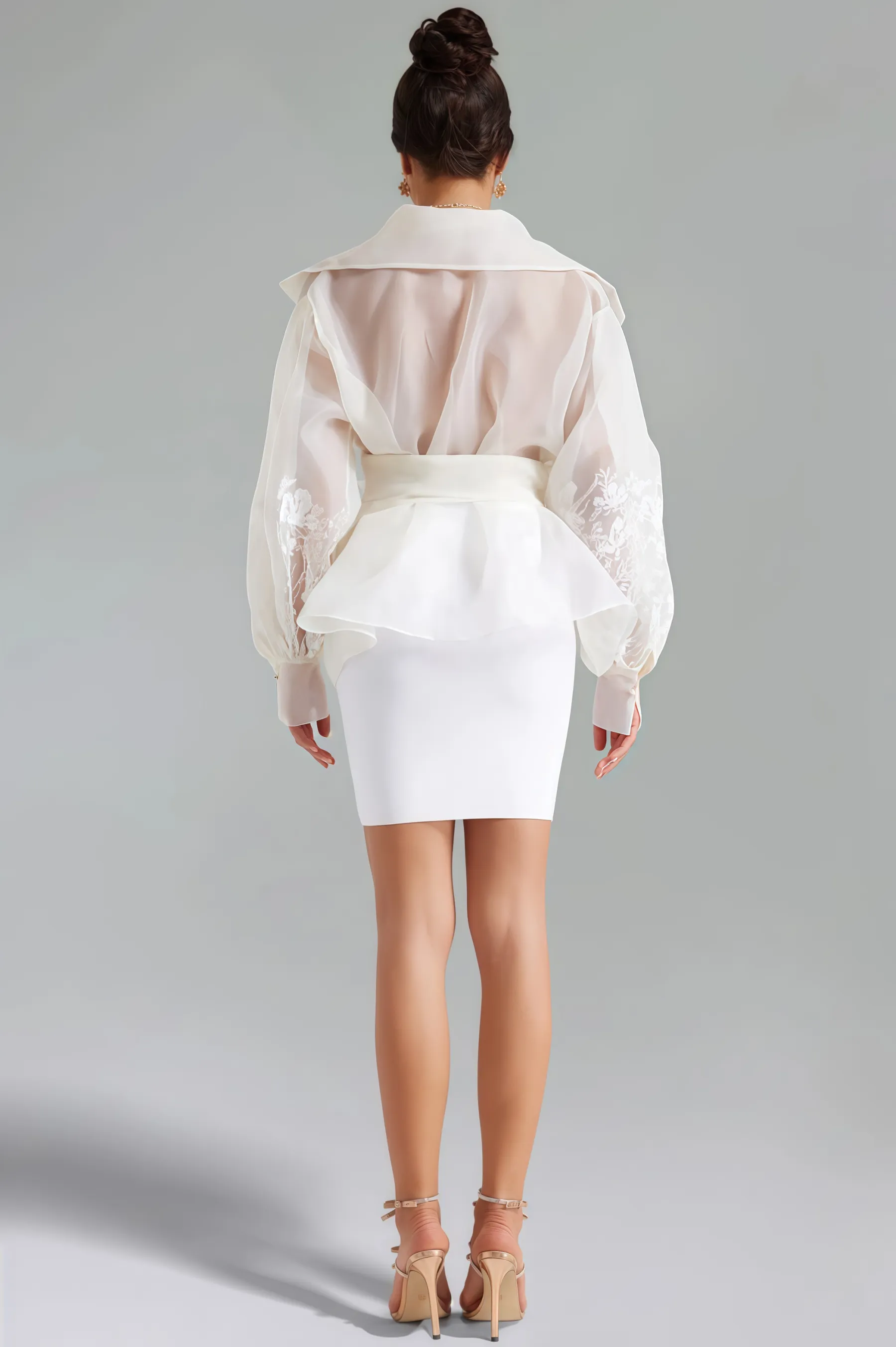Larkad White Embroidery Jacket