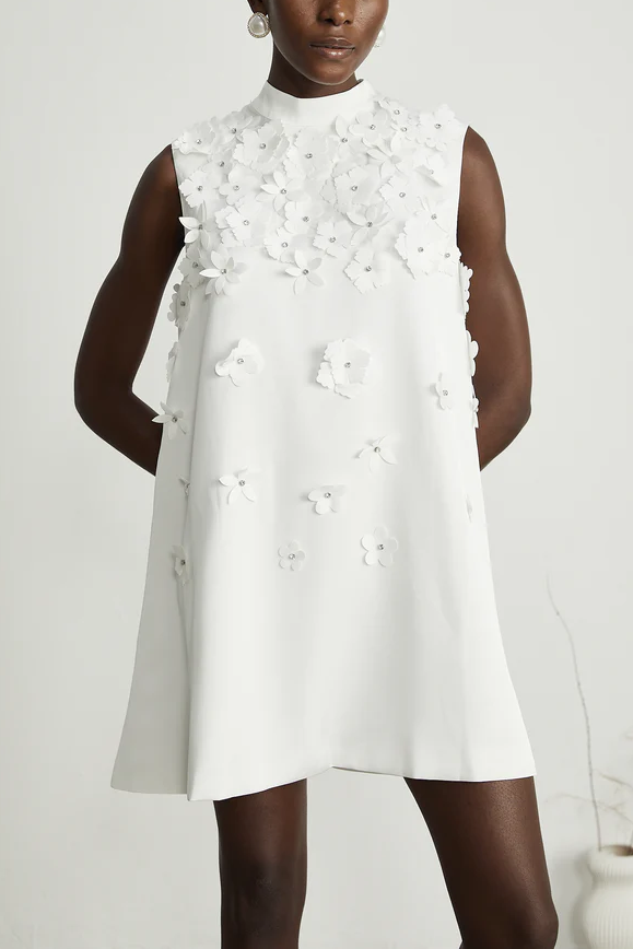 Eulalia Faux-flower Mini Dress