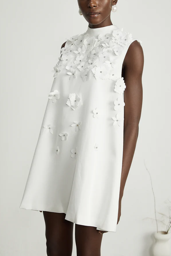 Eulalia Faux-flower Mini Dress