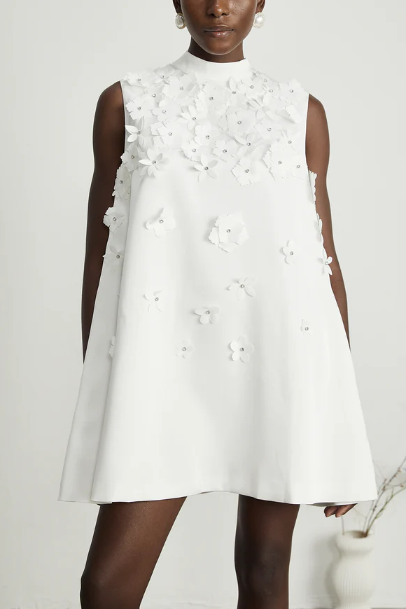 Eulalia Faux-flower Mini Dress