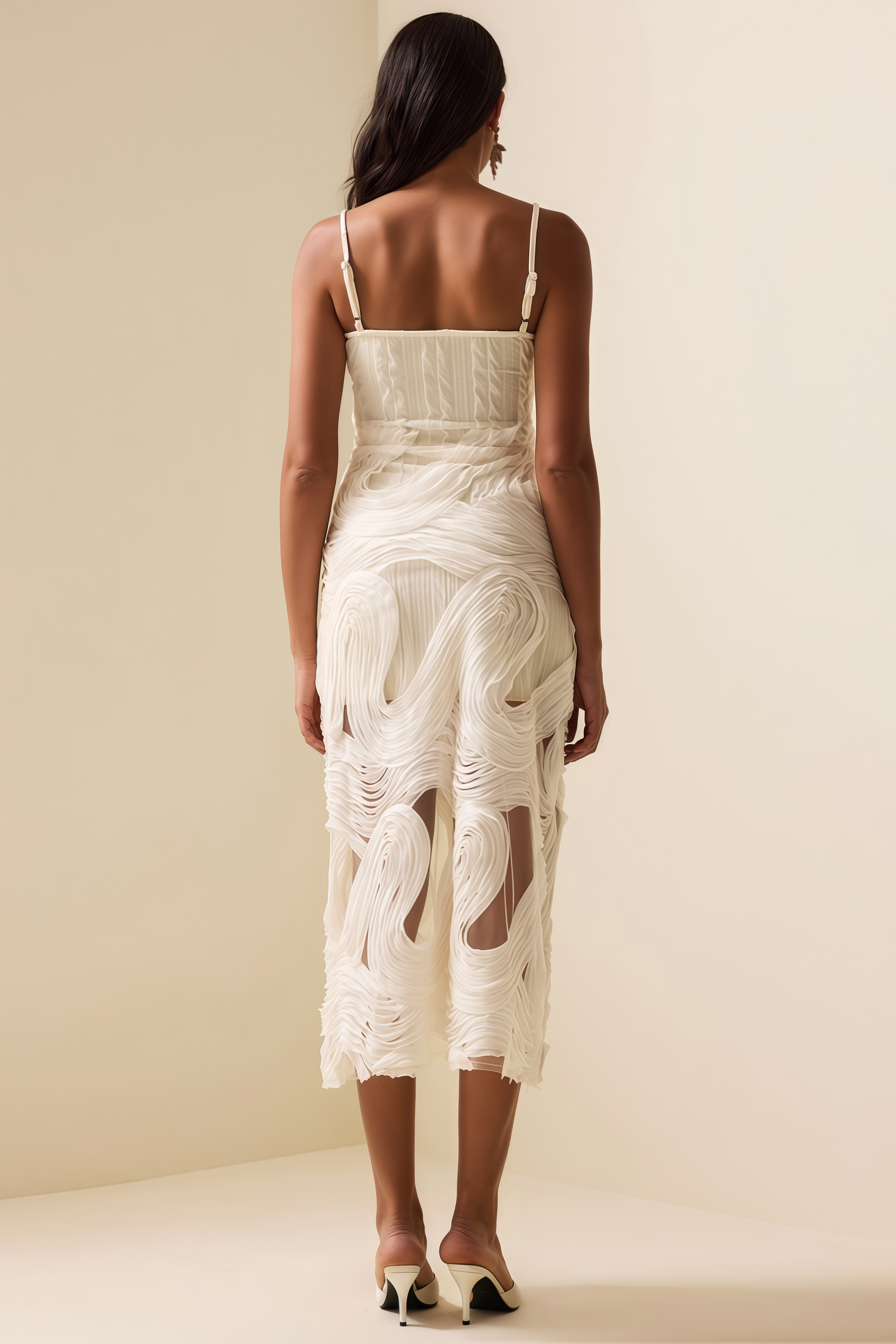 Nilo Lace Sleeveless Midi Dress