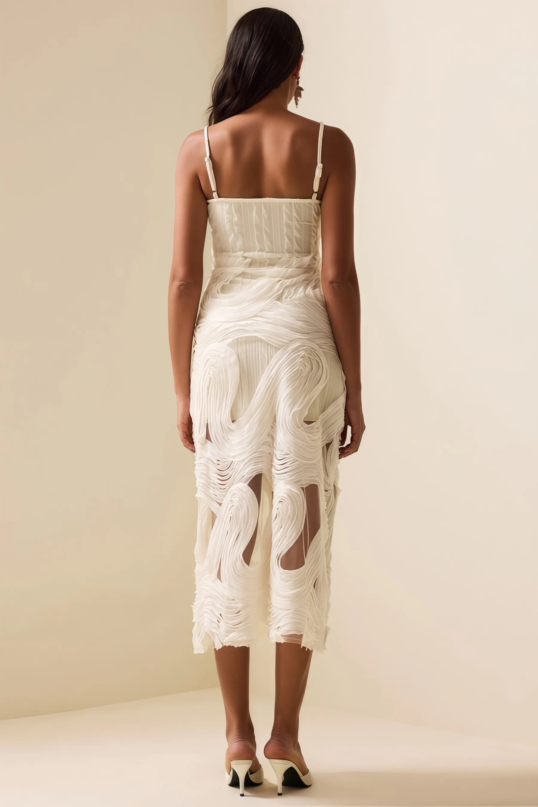 Nilo Lace Sleeveless Midi Dress