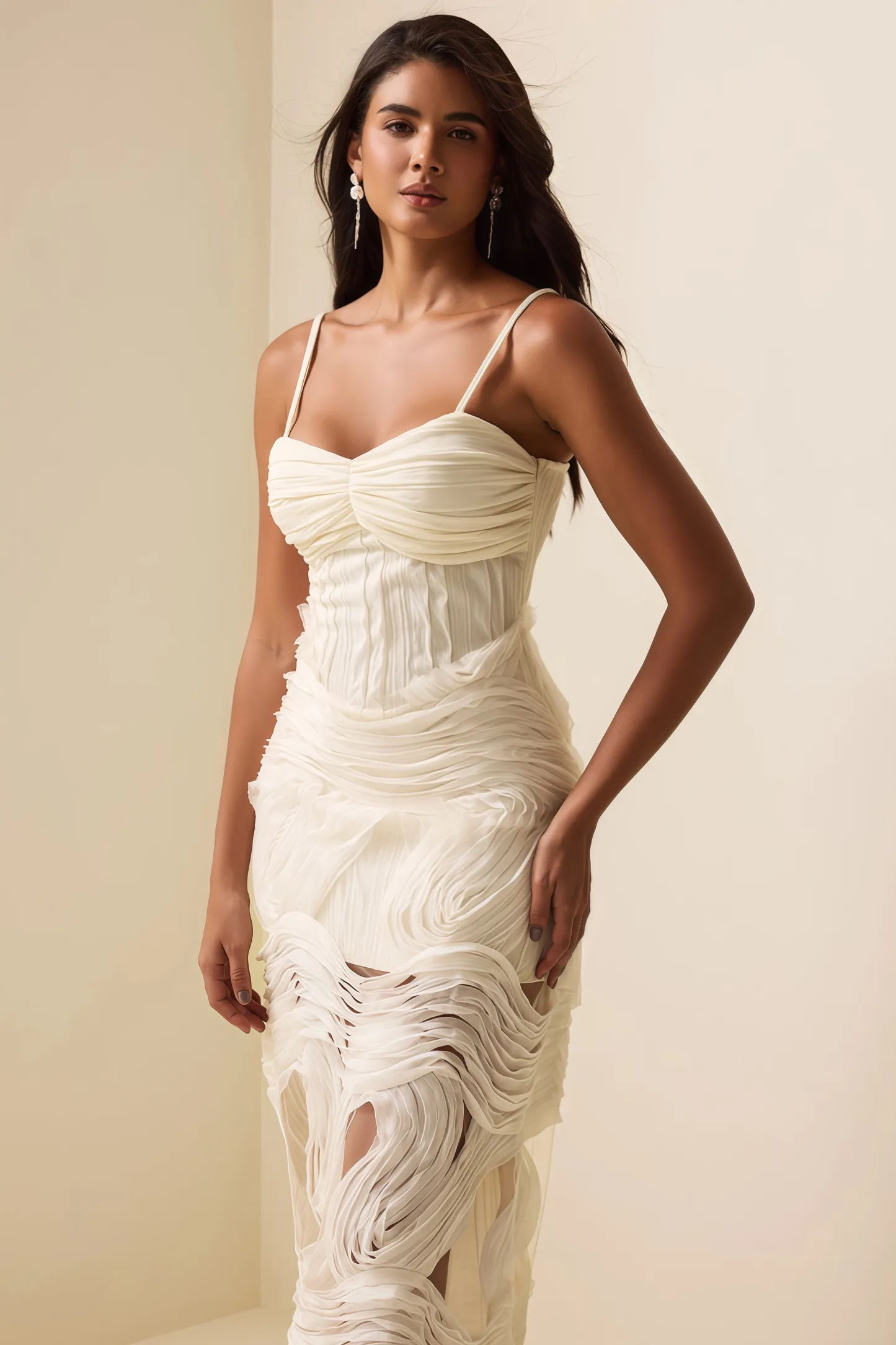 Nilo Lace Sleeveless Midi Dress