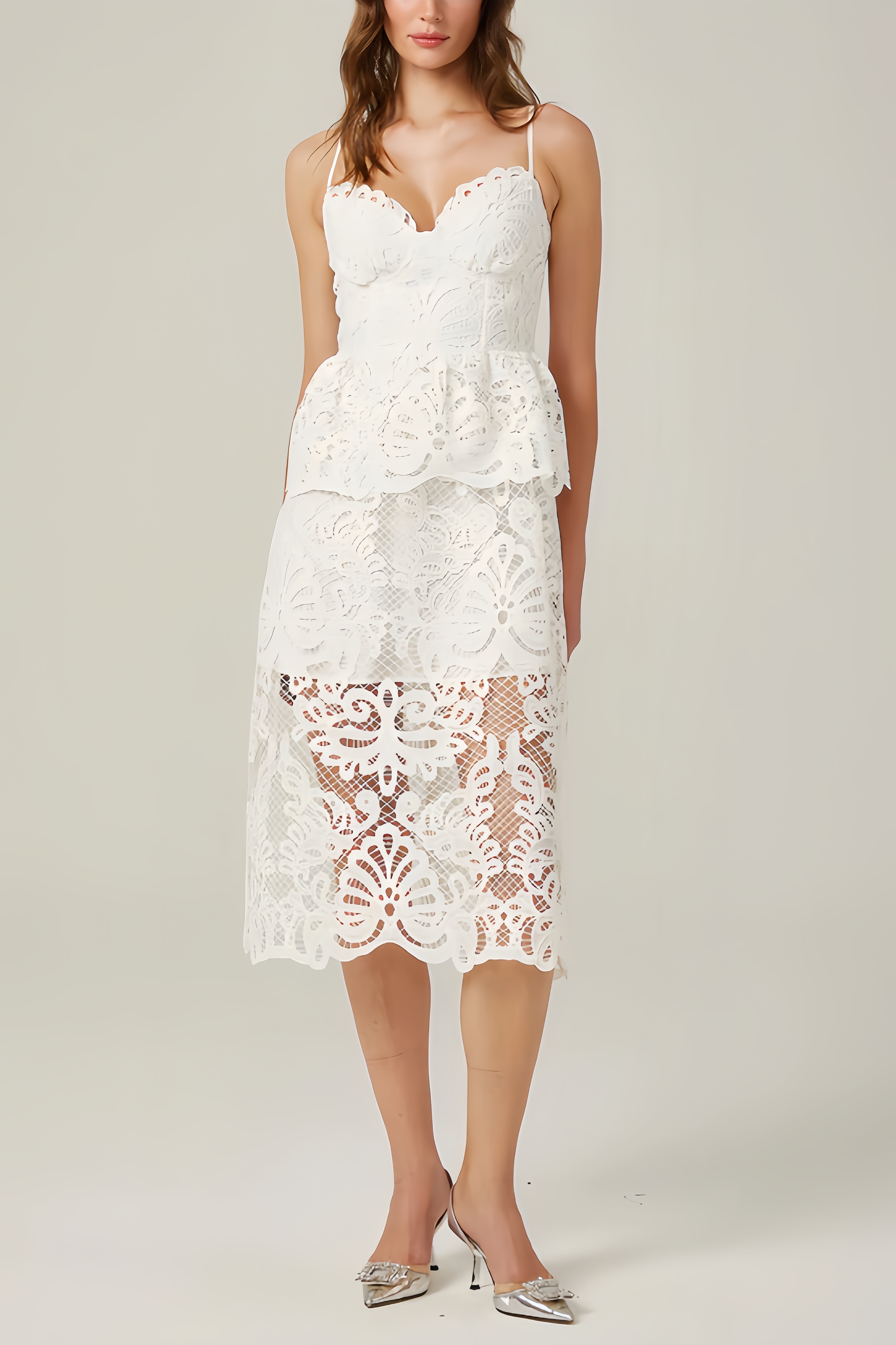 Cila Embroidered Cutout Maxi Dress
