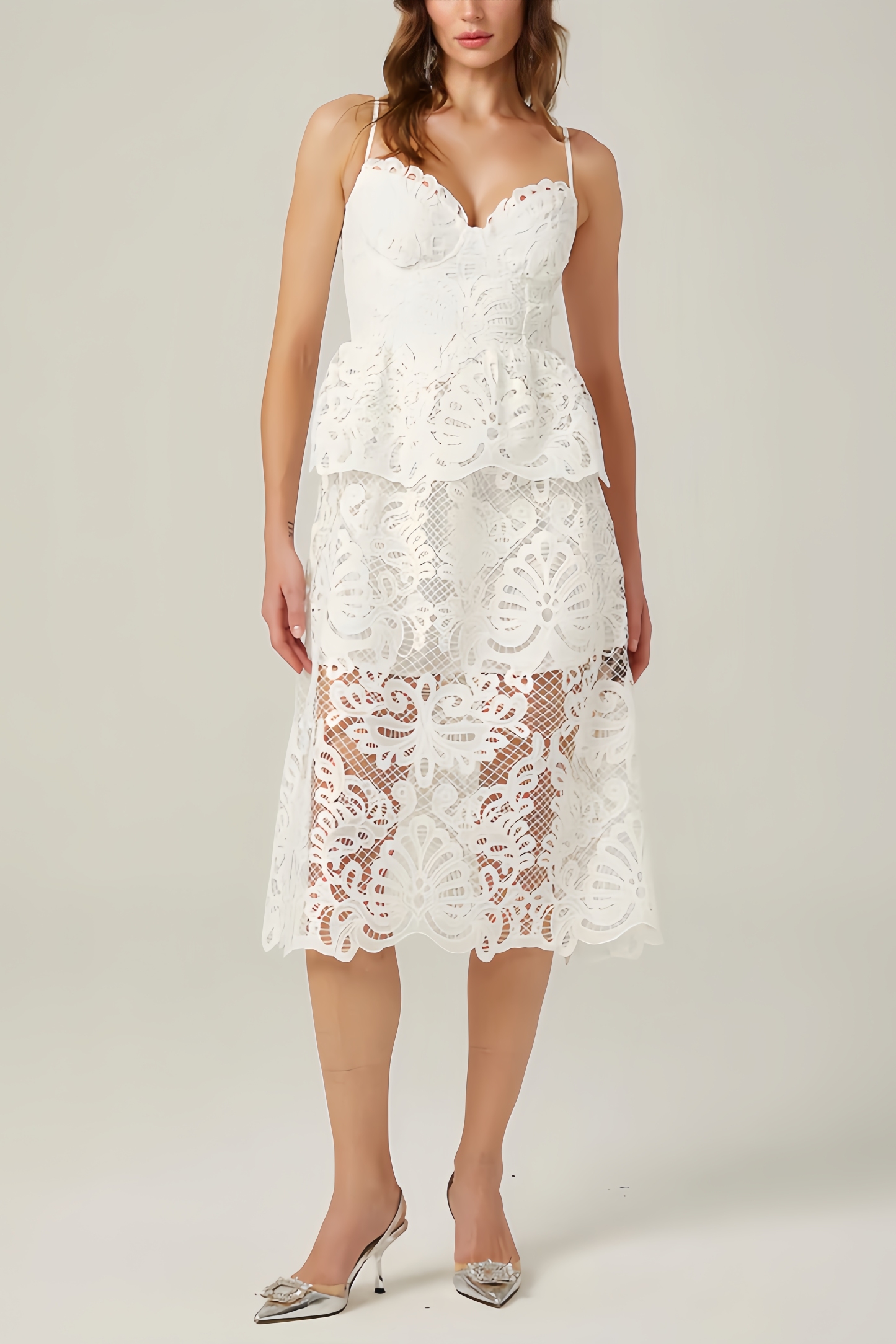 Cila Embroidered Cutout Maxi Dress