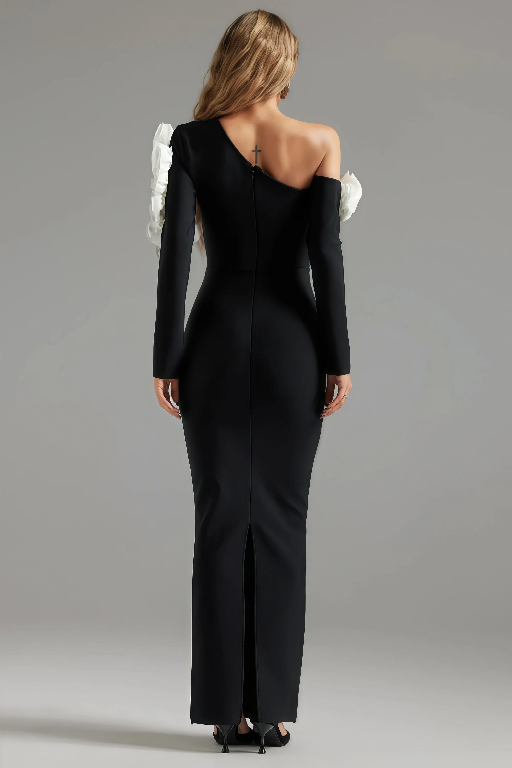 Laila One Shoulder Cutout Slim Bandage Maxi Dress