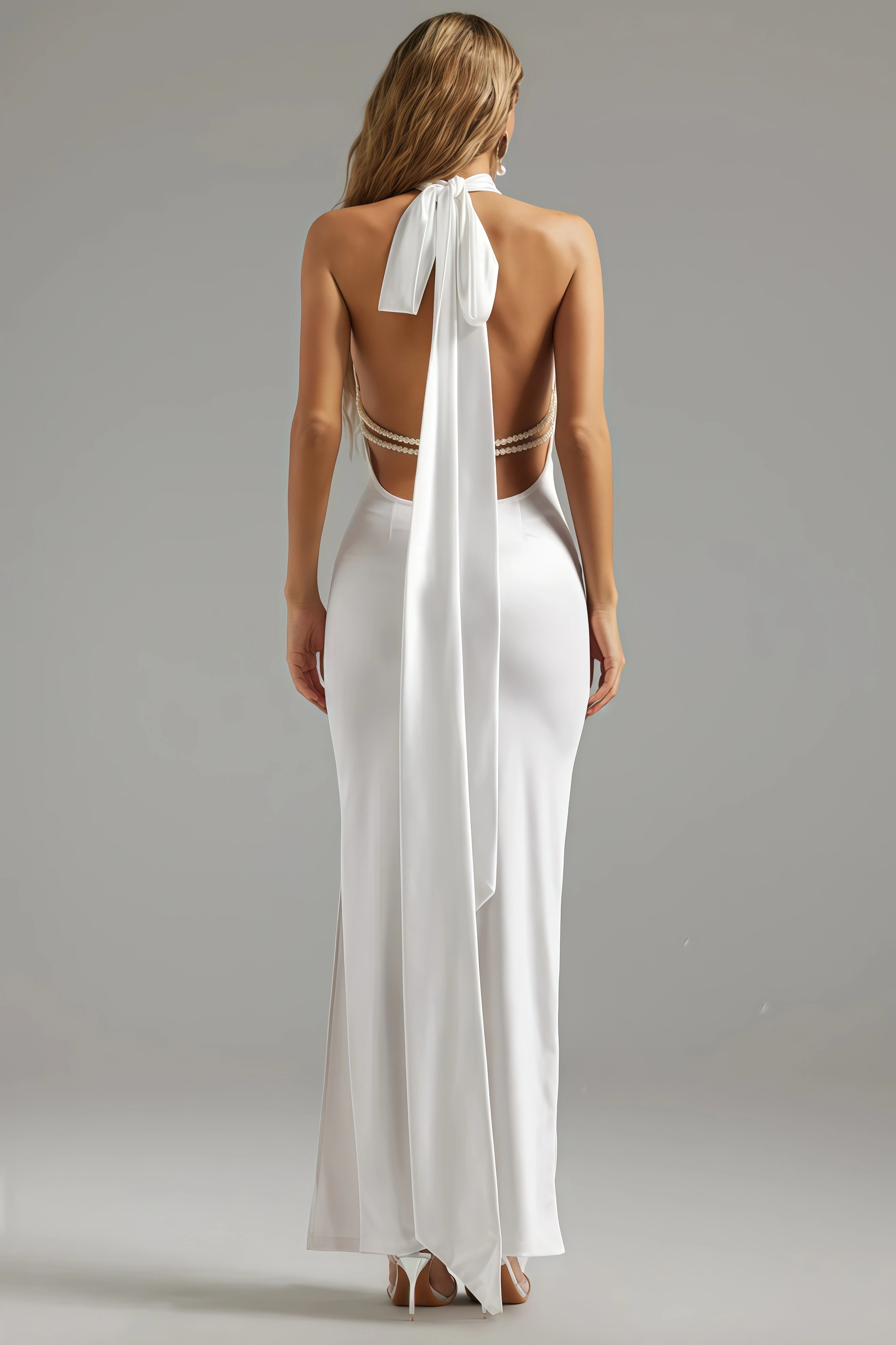 Ursa Hanging Neck Backless Maxi Dress