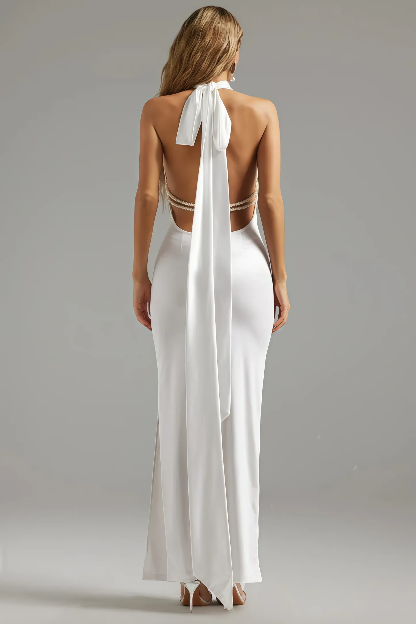 Ursa Hanging Neck Backless Maxi Dress