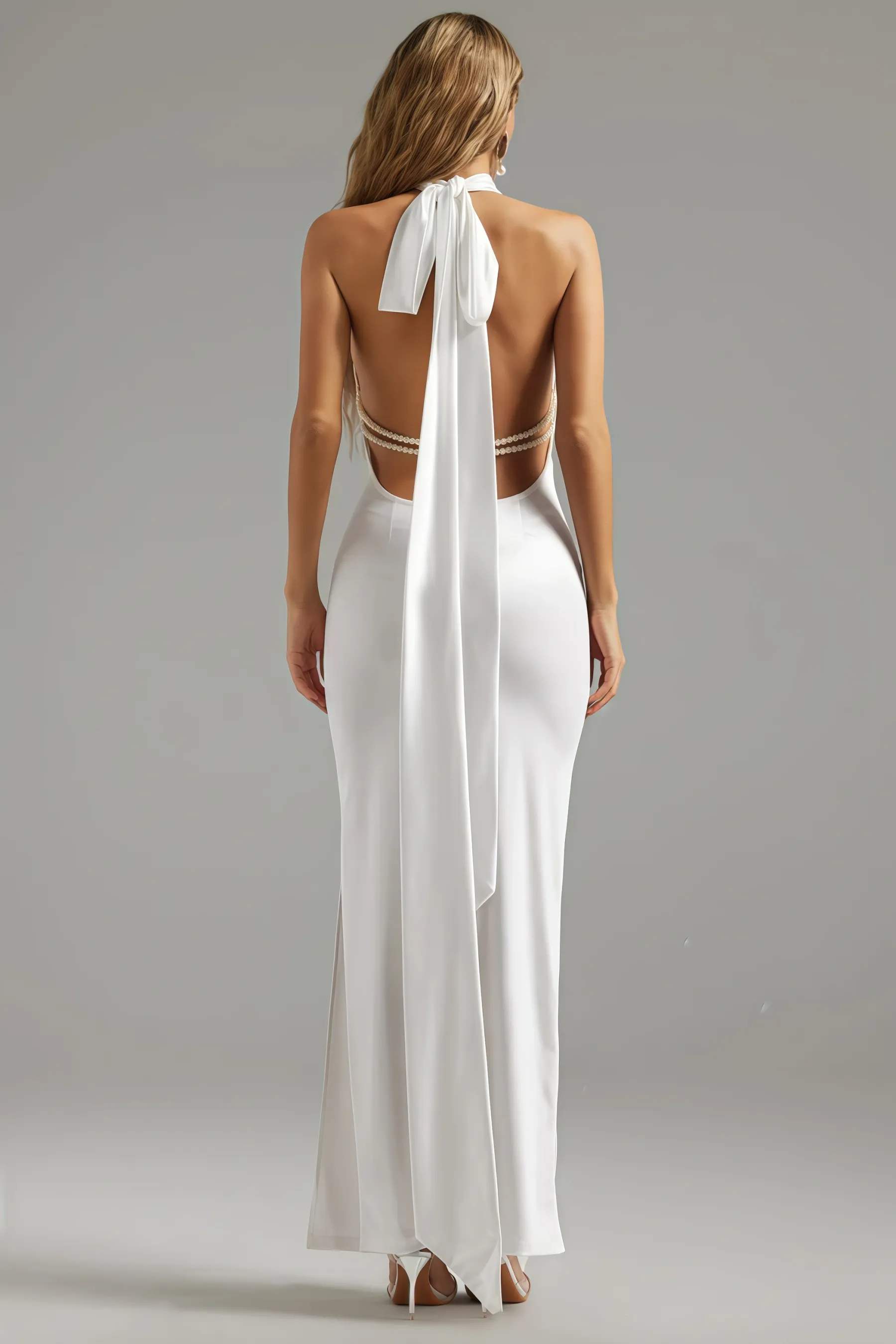 Ursa Hanging Neck Backless Maxi Dress