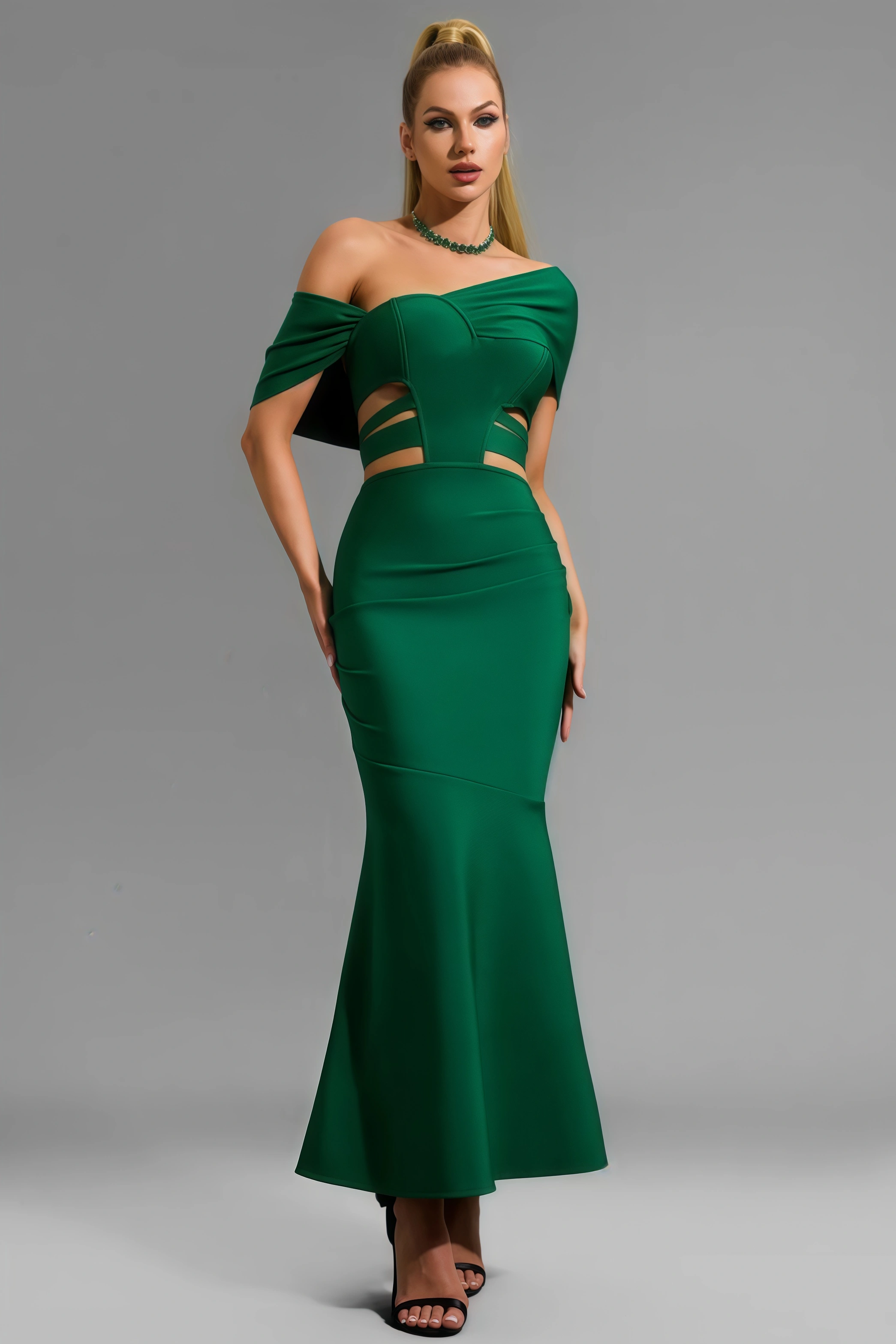 Turey Strapless Cut Out Maxi Dress