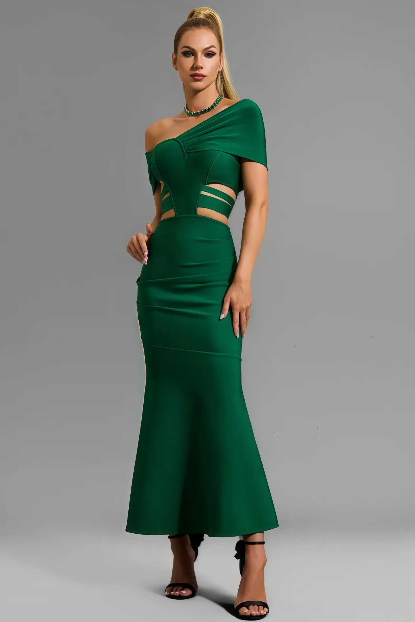 Turey Strapless Cut Out Maxi Dress