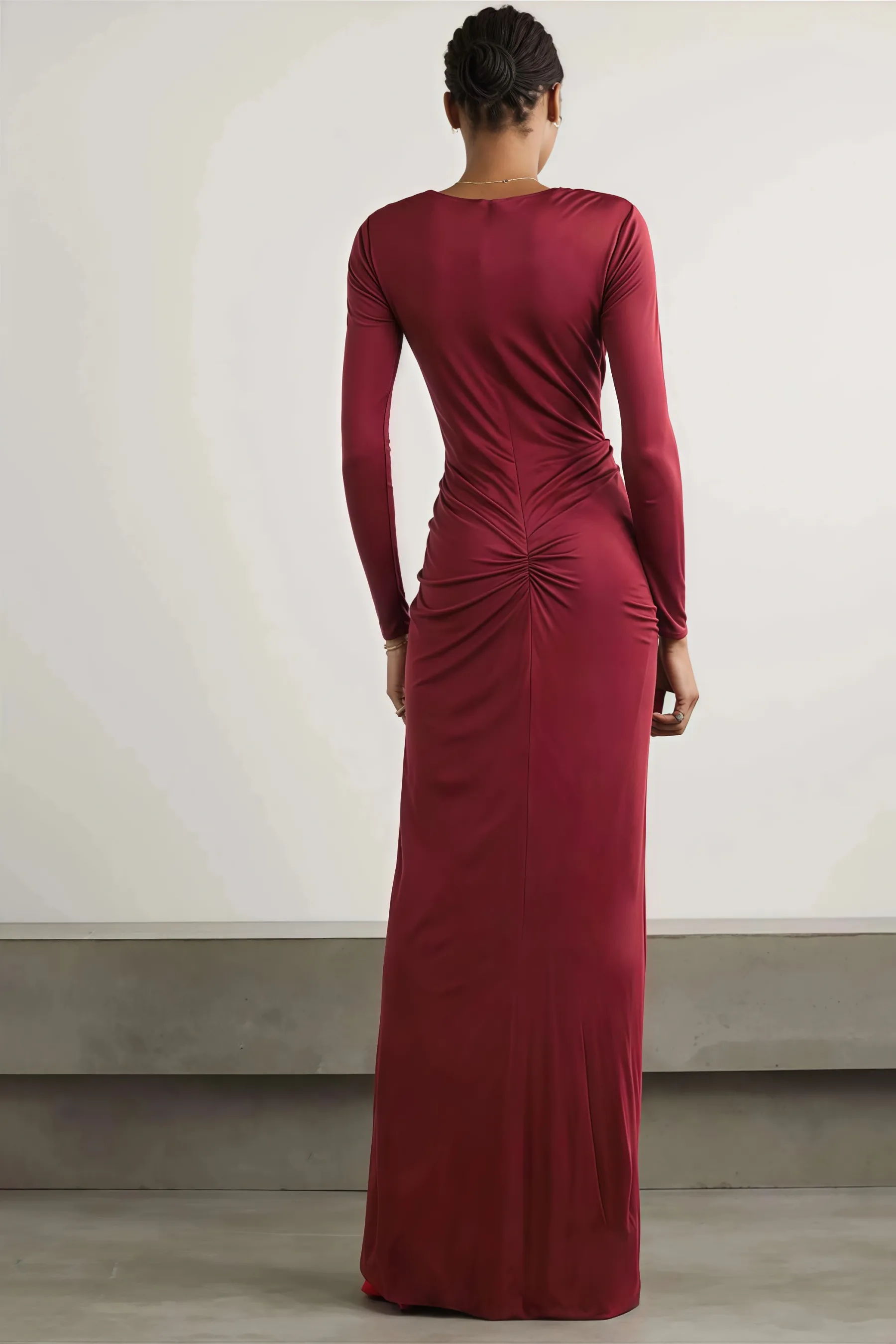 Yaen Knotted Split Midi Dress