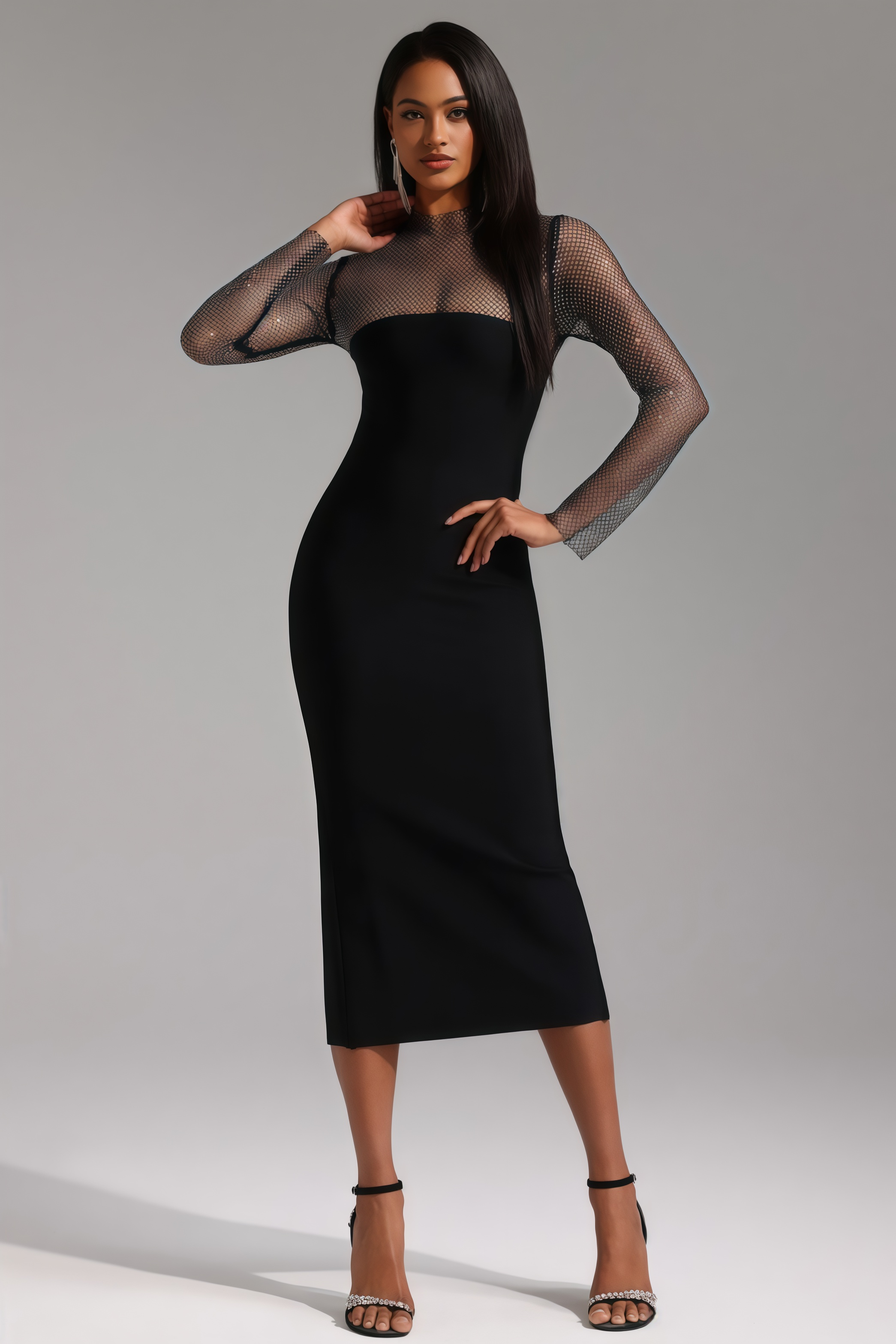 Umari Long Sleeve Bandage Maxi Dress