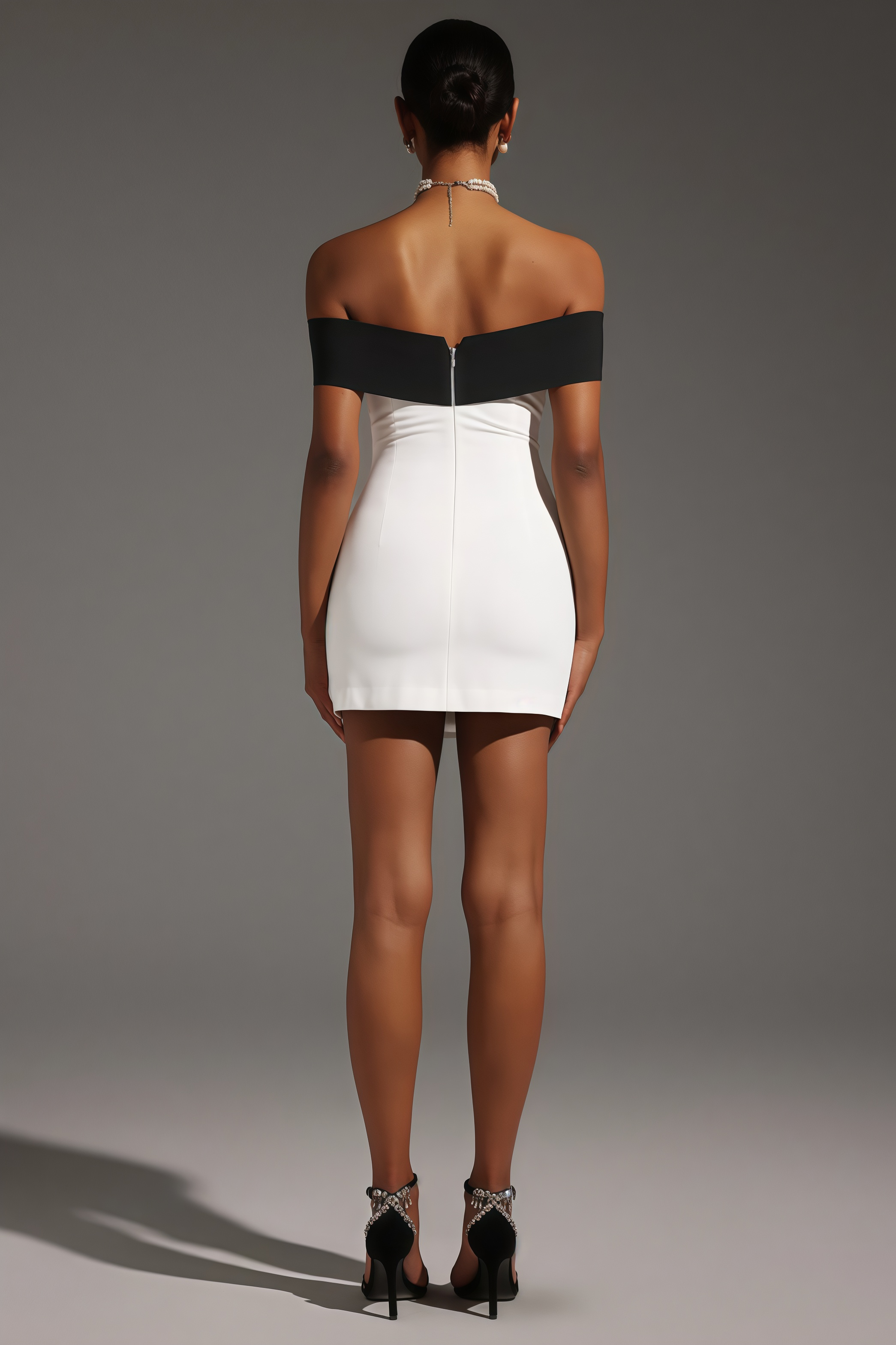 Parry Off-Shoulder Bow Mini Dress