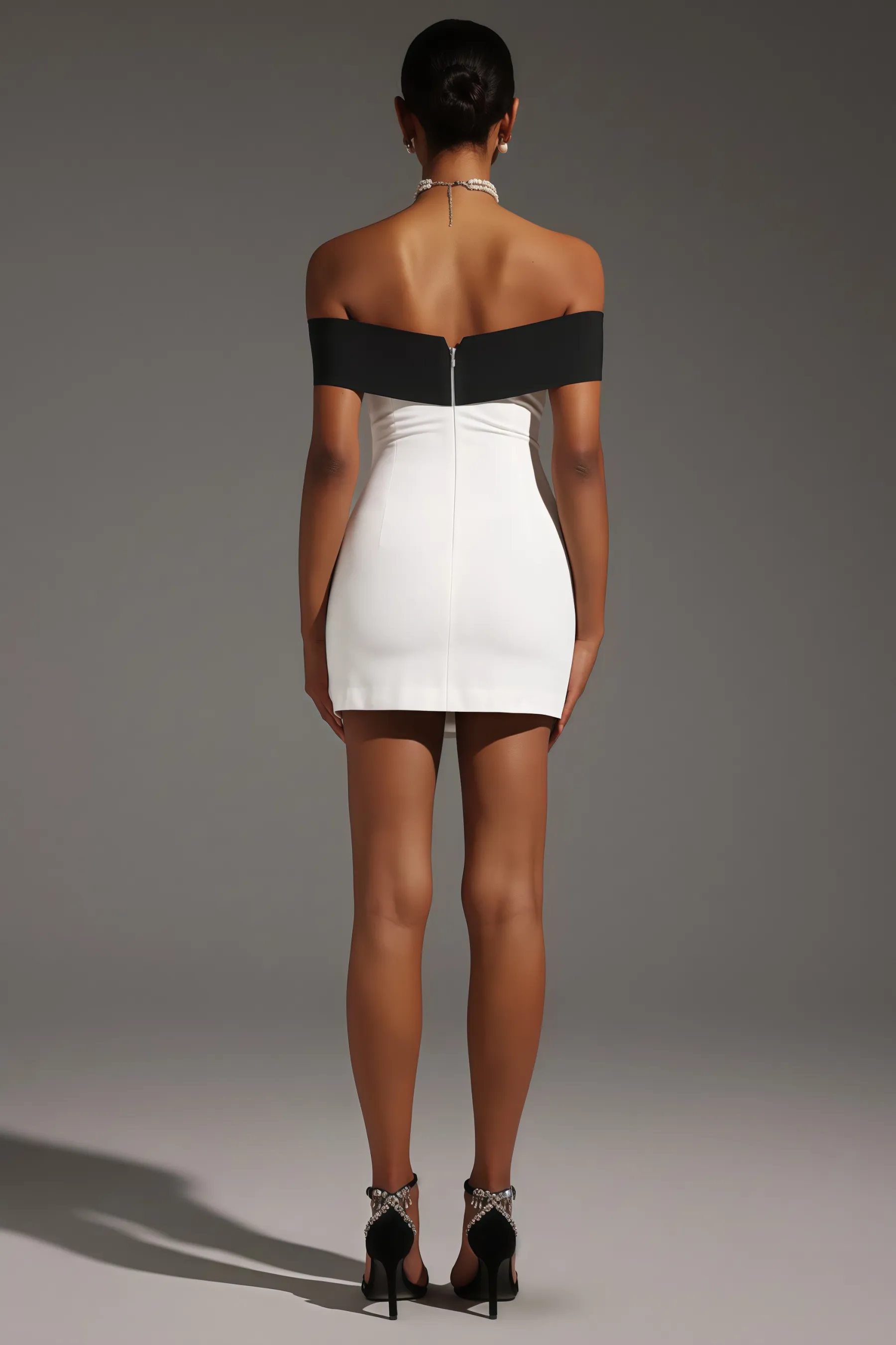 Parry Off-Shoulder Bow Mini Dress