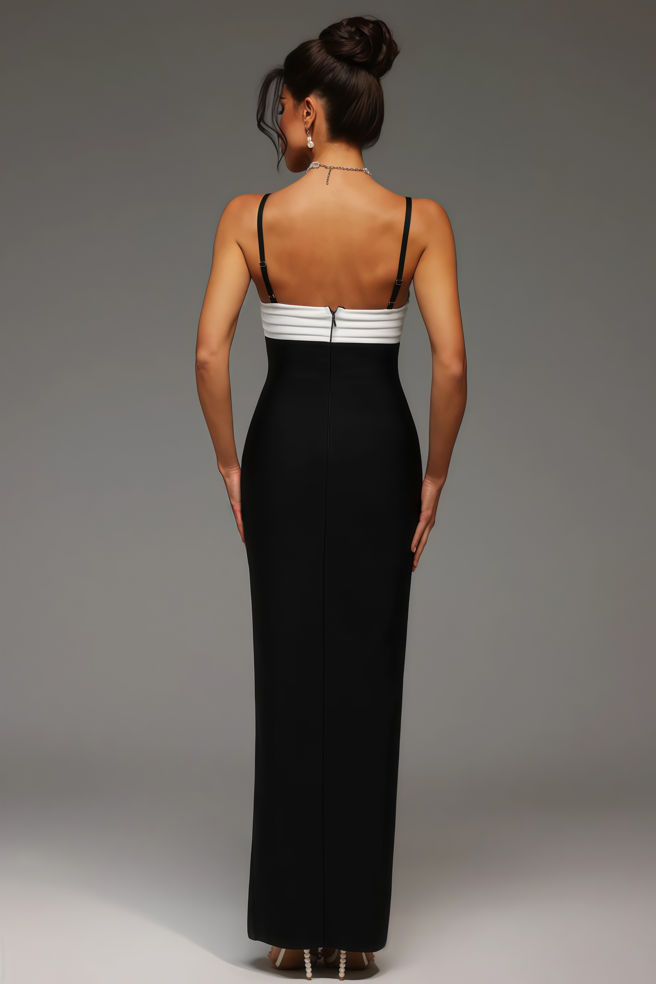 Faye Clashing Halter Maxi Dress