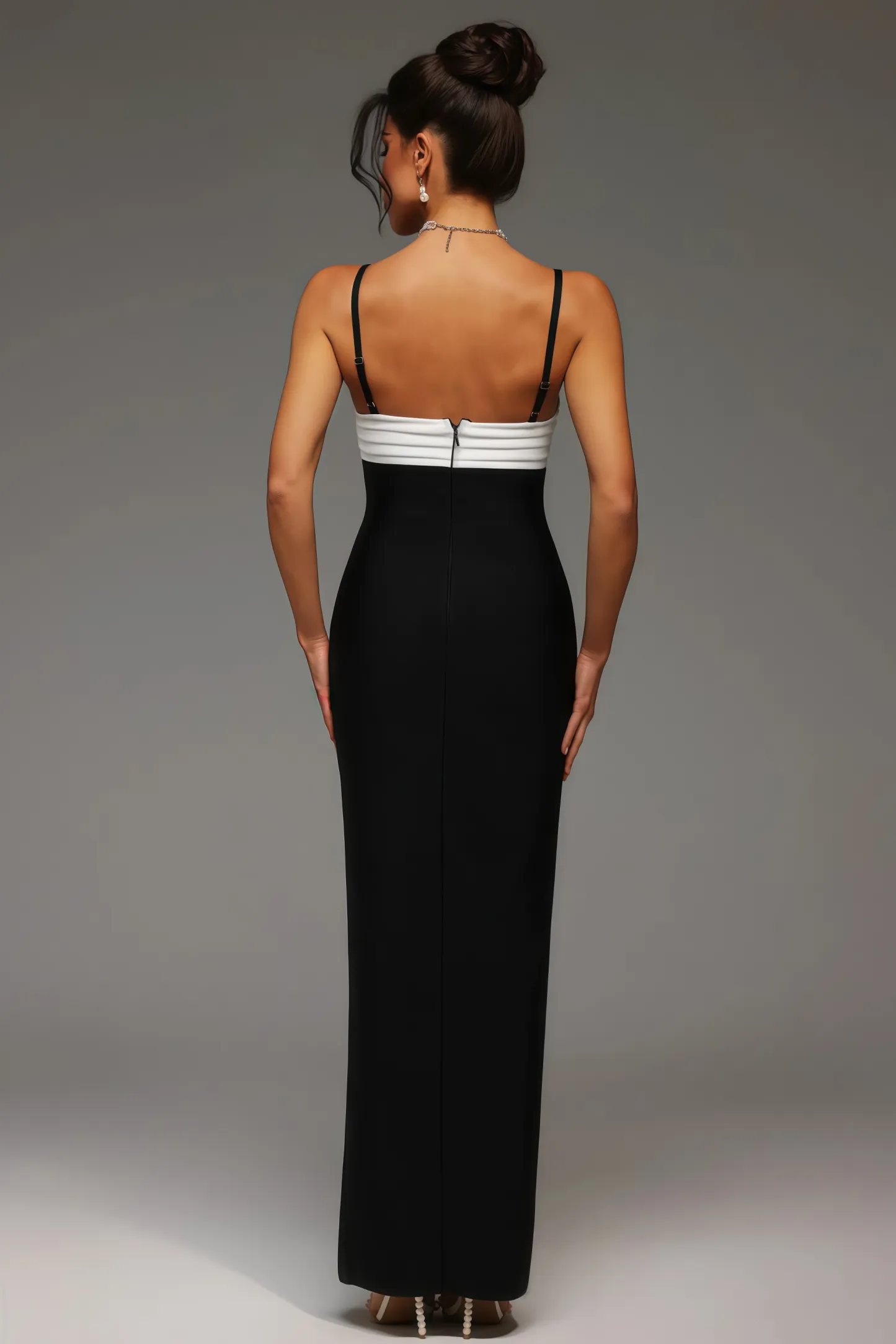 Faye Clashing Halter Maxi Dress