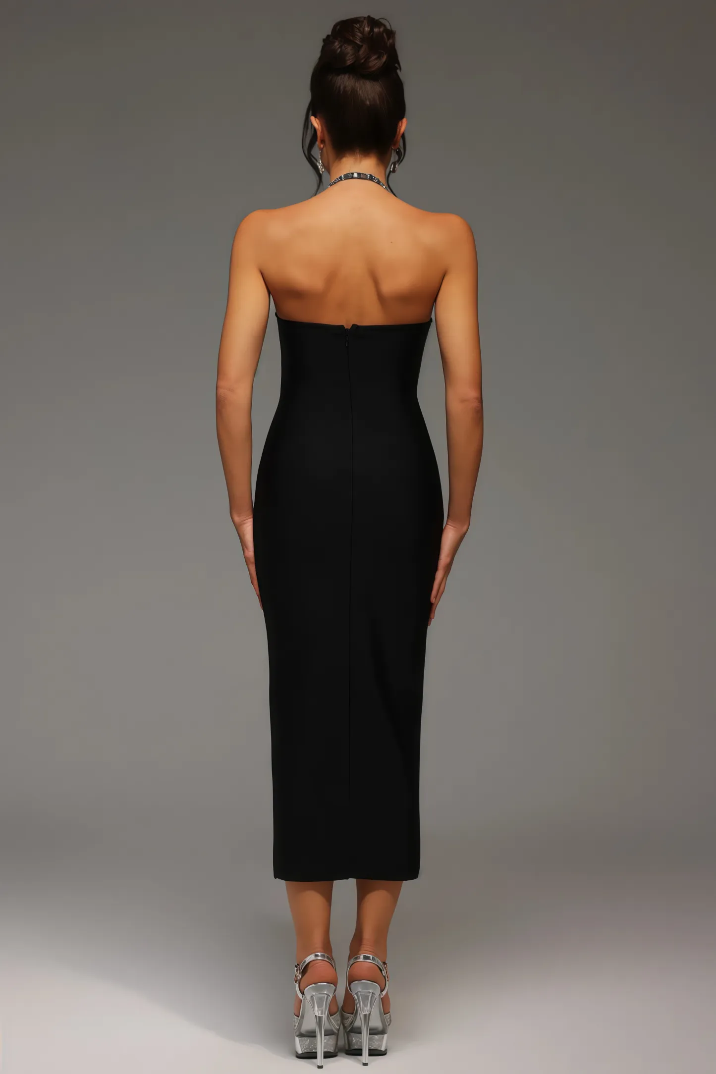 Shea Halter Diamond Bandage Maxi Dress