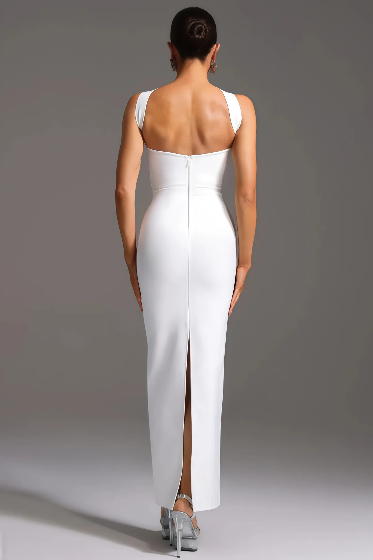 Aurol Sleeveless Slit Bandage Maxi Dress