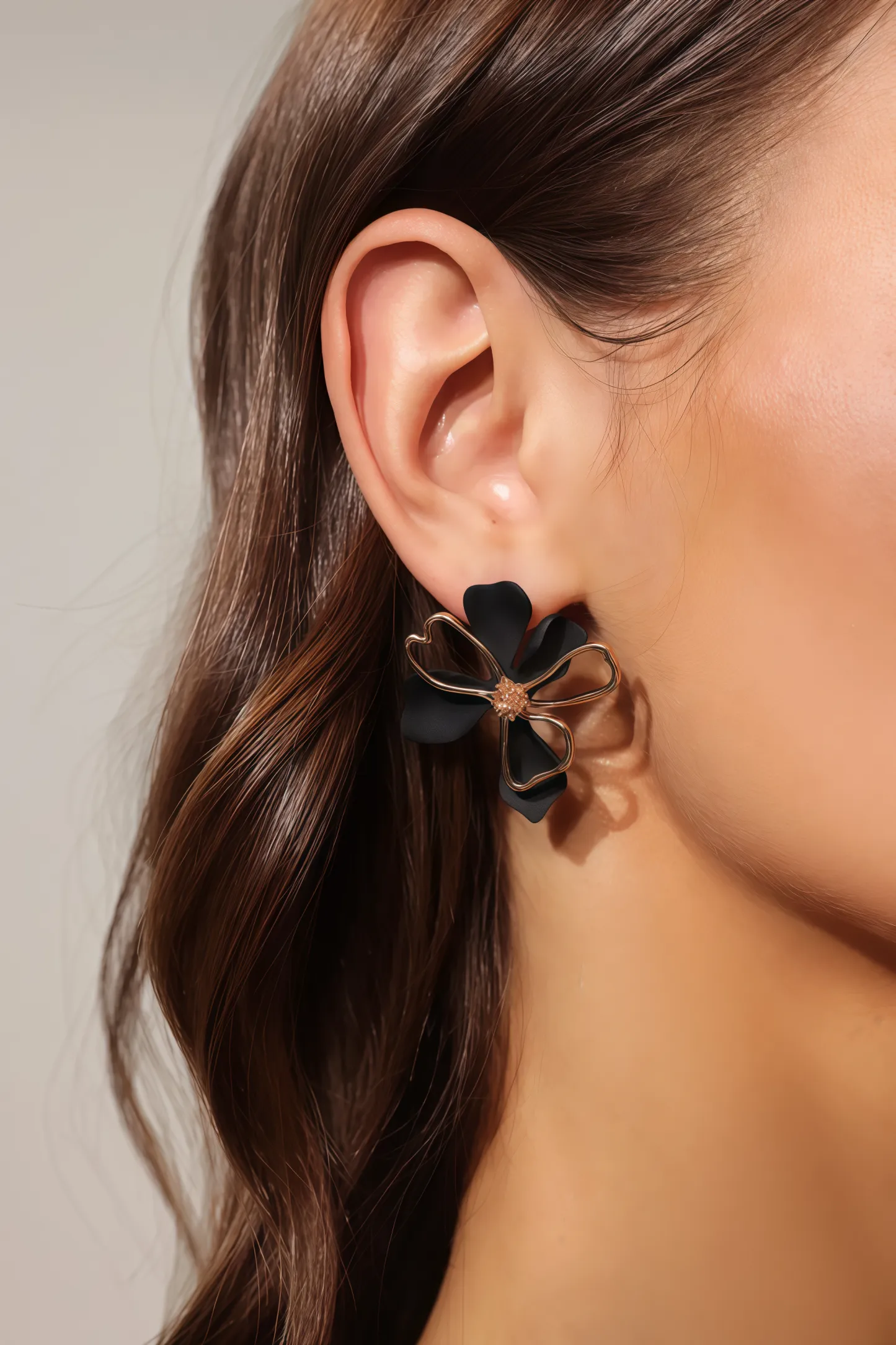 Elricl Flowers Metal Earrings