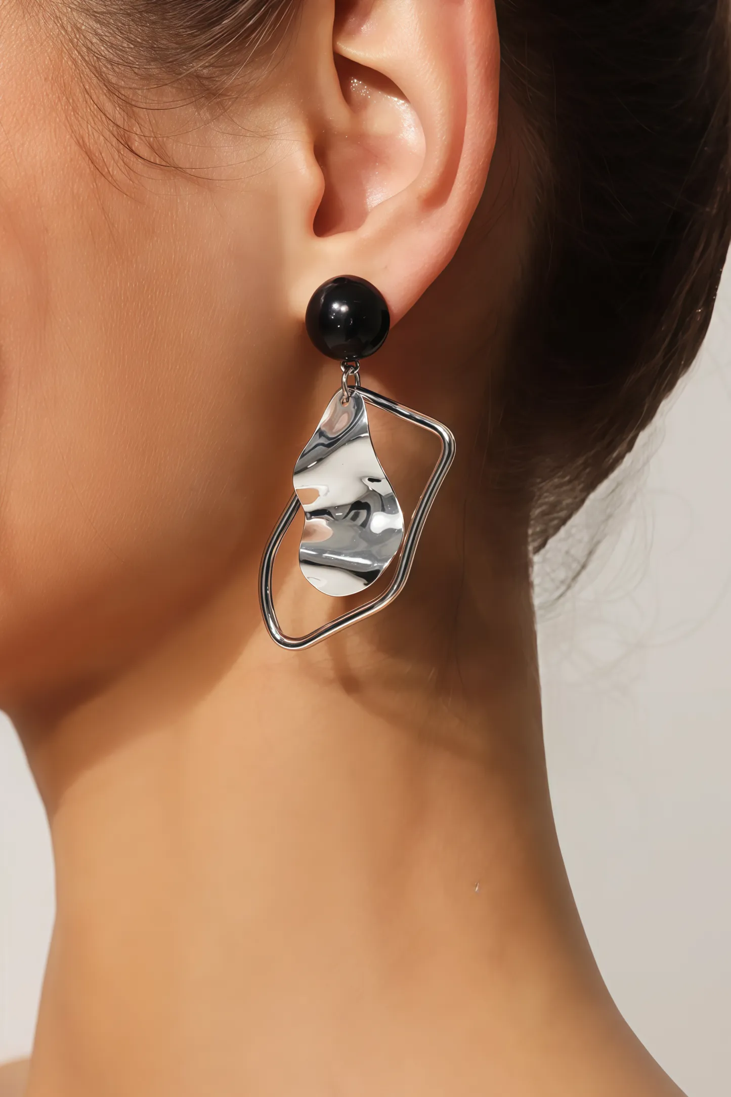 Helilt Alien Metal Irregularity Earrings