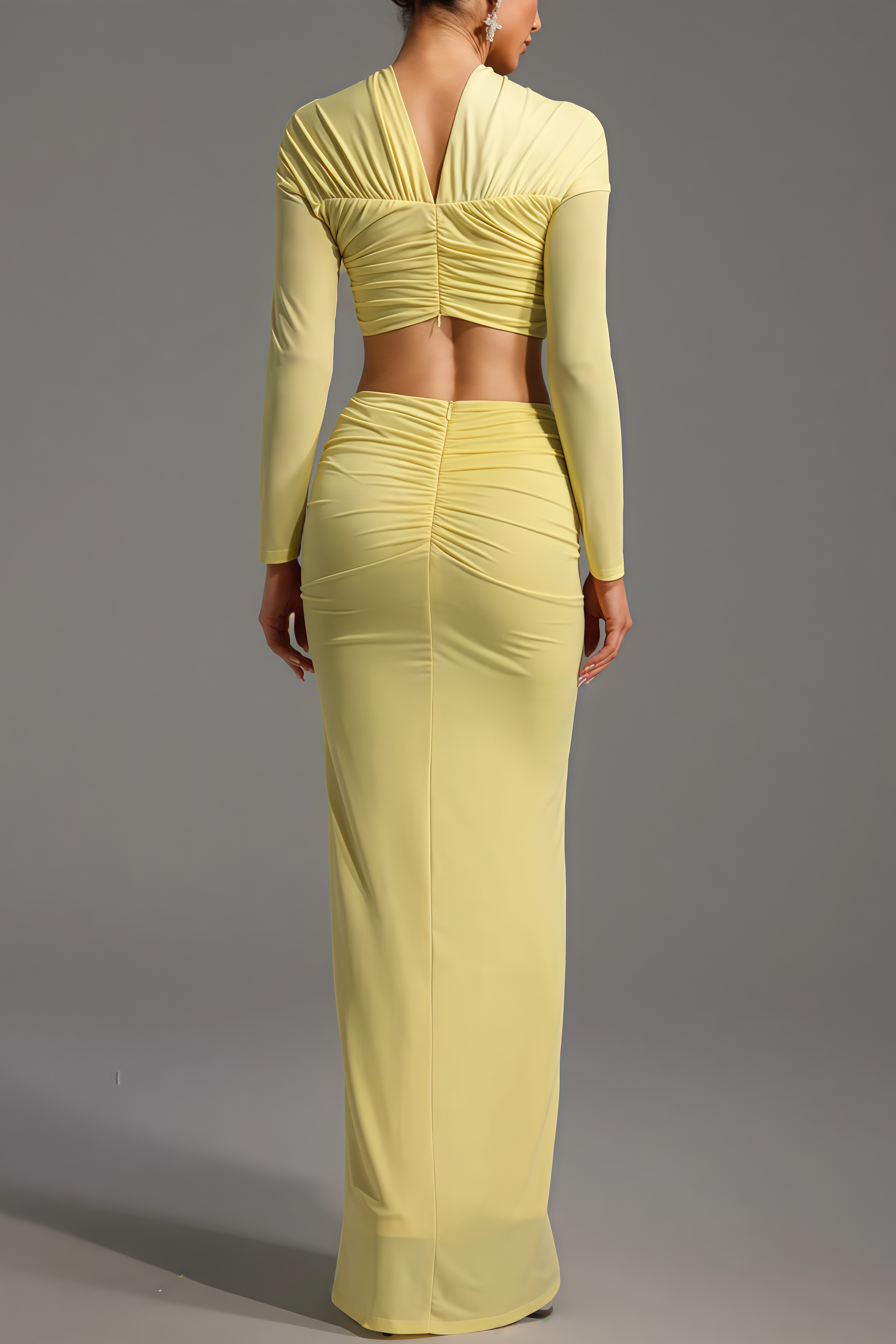 Raelse Long Sleeve Twisted Maxi Dress