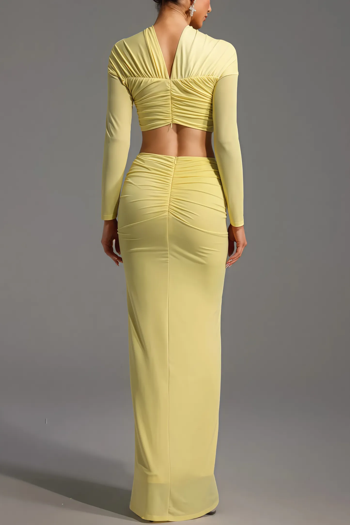 Raelse Long Sleeve Twisted Maxi Dress