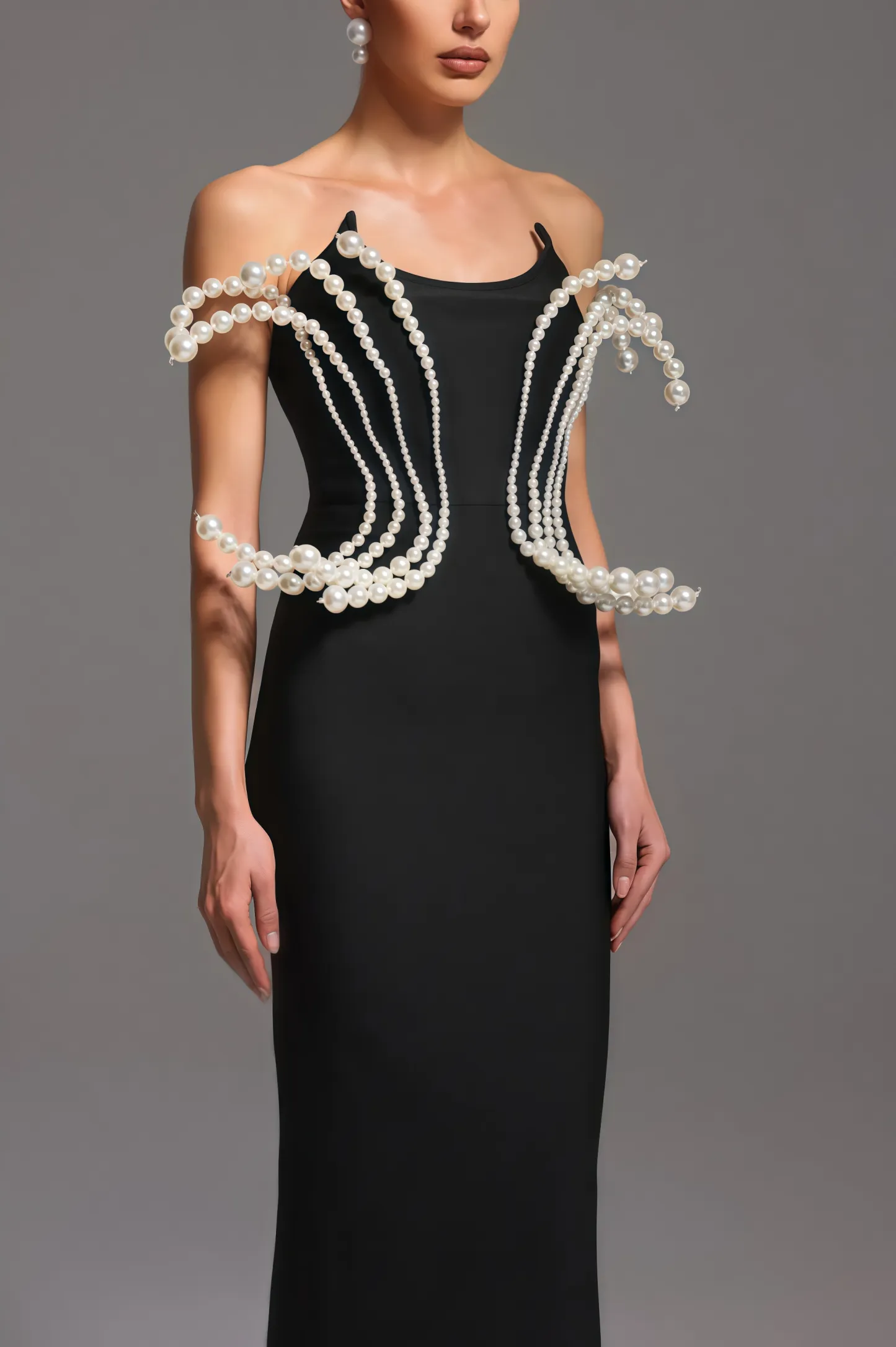 Milla Dimensional Pearl Bandage Maxi Dress