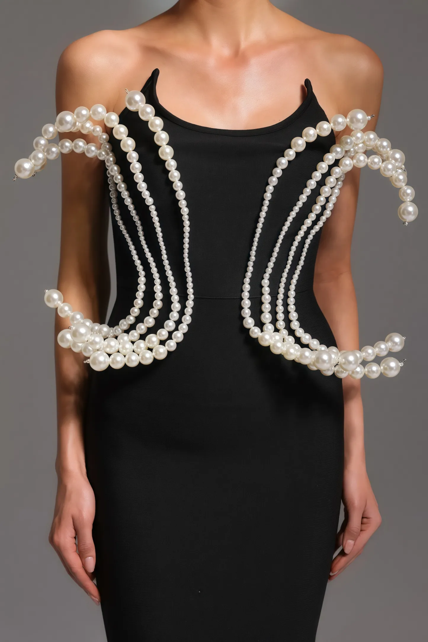 Milla Dimensional Pearl Bandage Maxi Dress