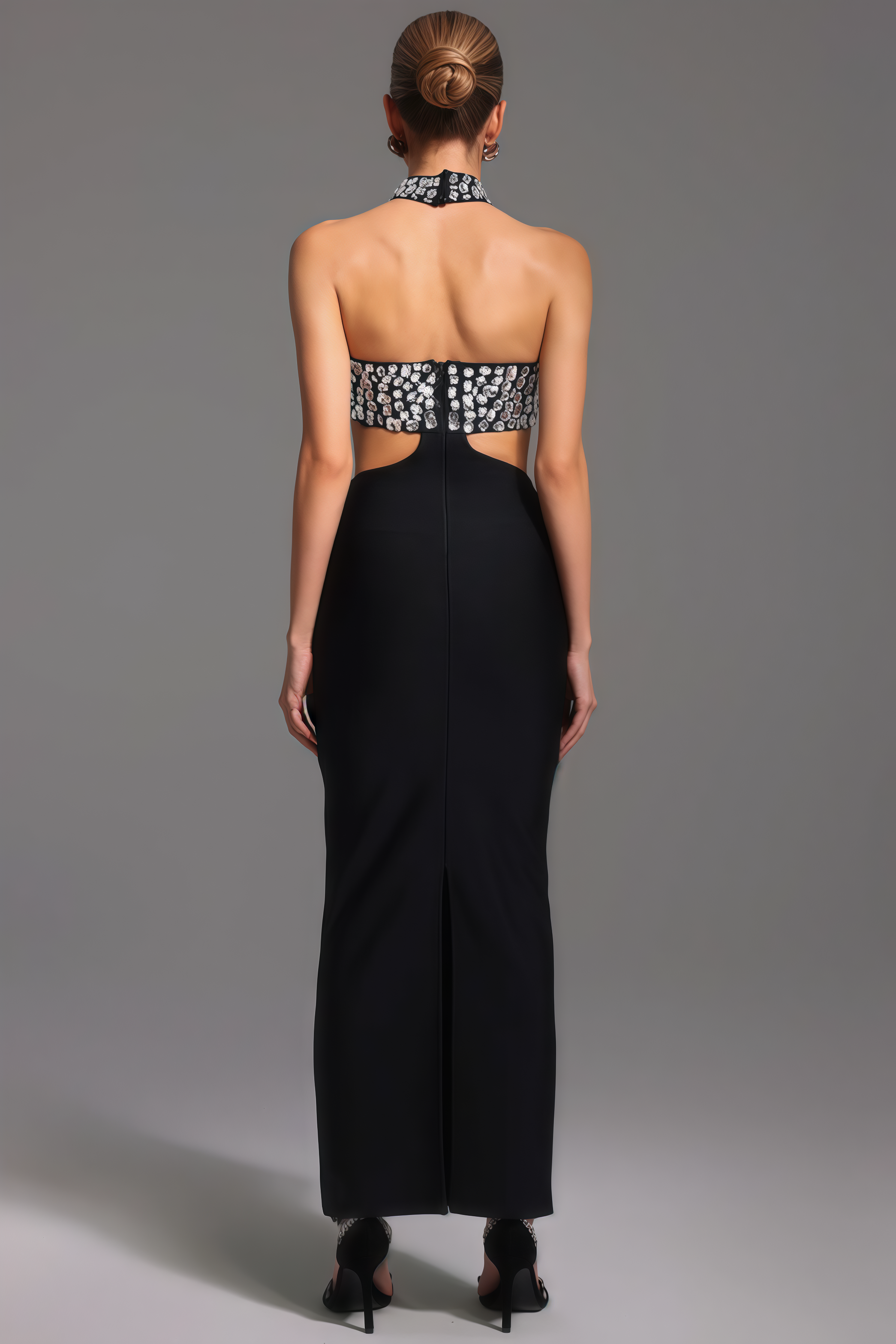Cherfa Hollow Out Bandage Maxi Dress