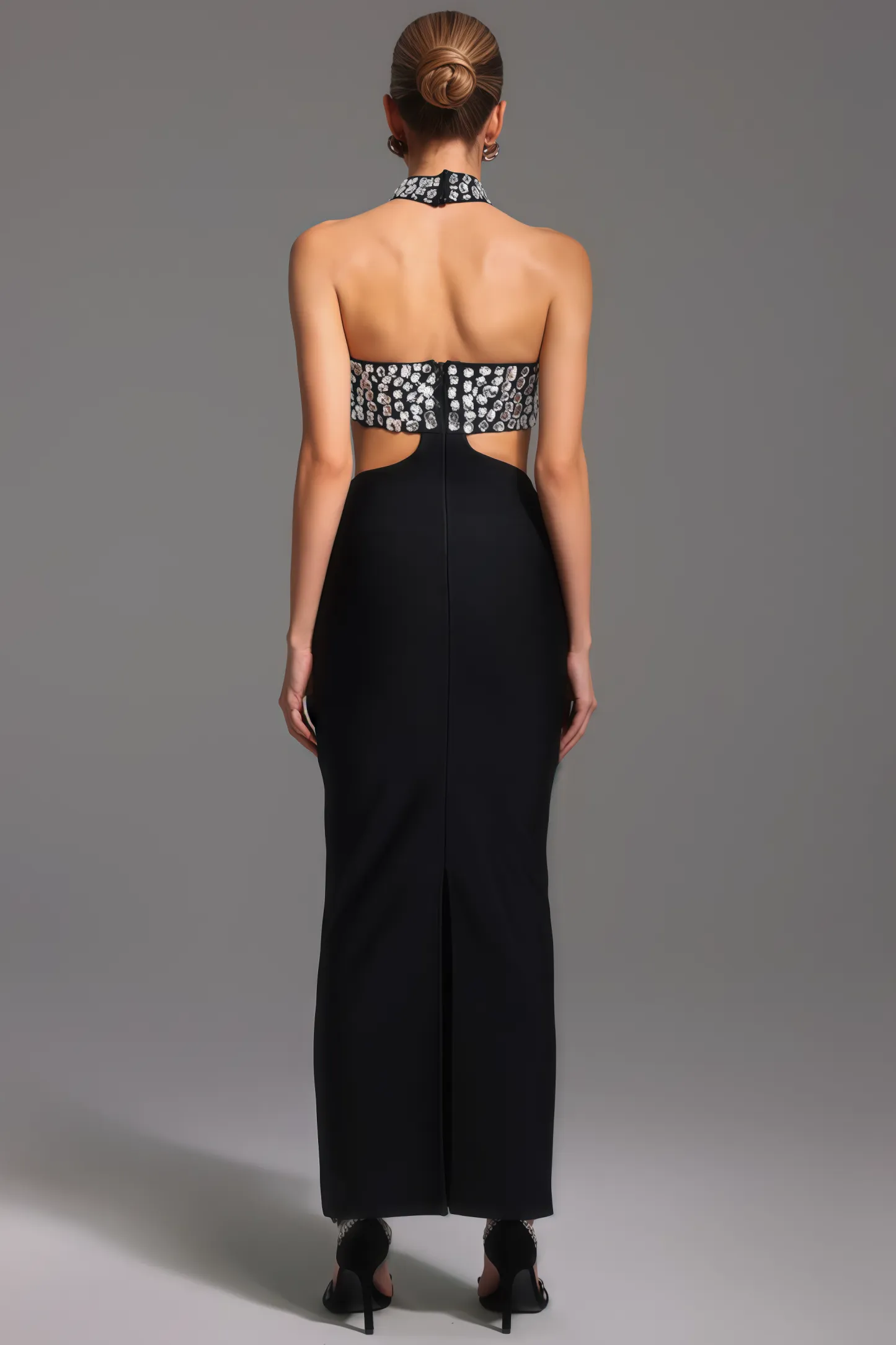 Cherfa Hollow Out Bandage Maxi Dress