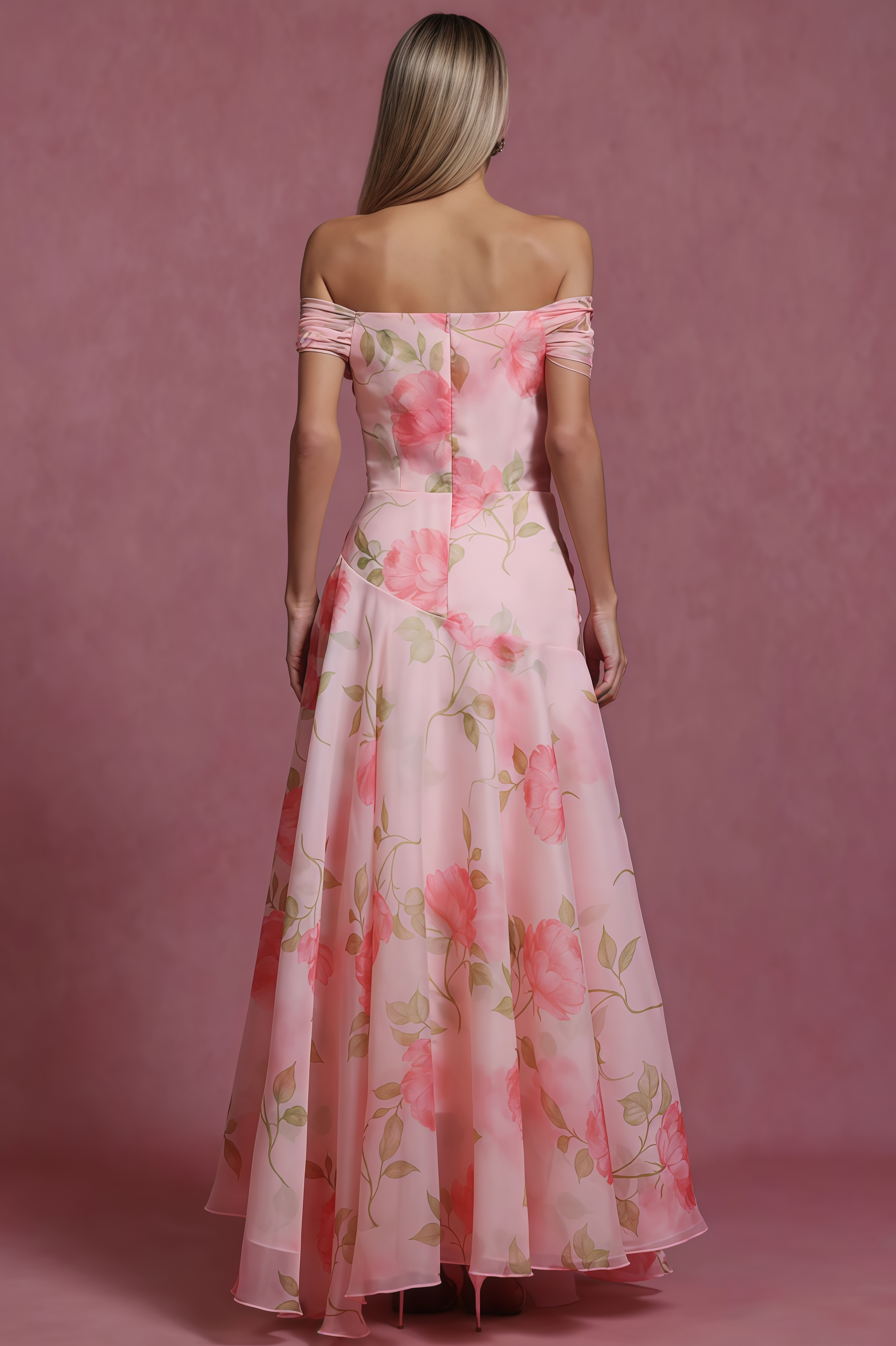 Isolde Strapless Floral Maxi Dress