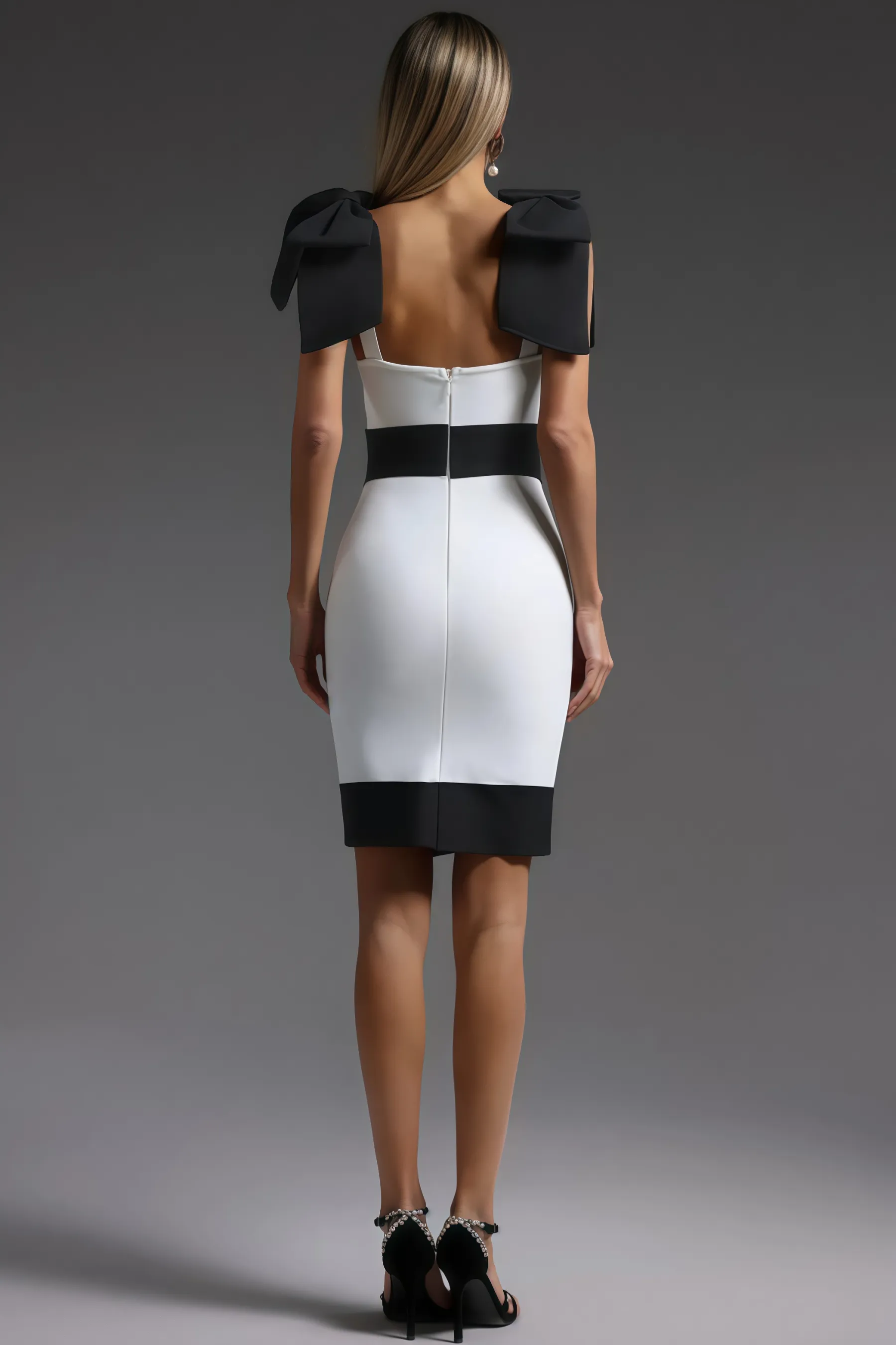 Chrisfa Sleeveless Bow Bandage Mini Dress