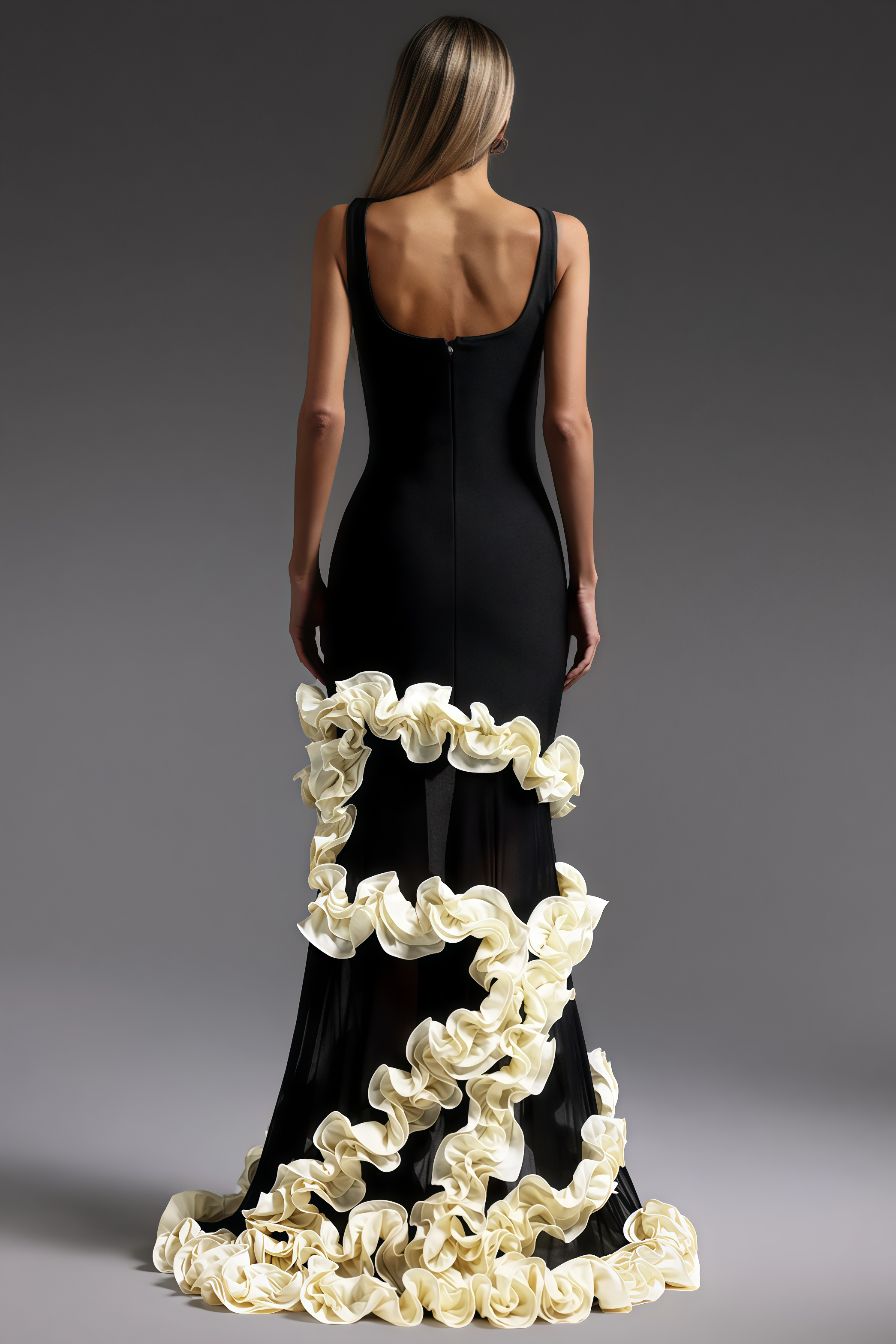 Liora Halter Ruffle Maxi Dress