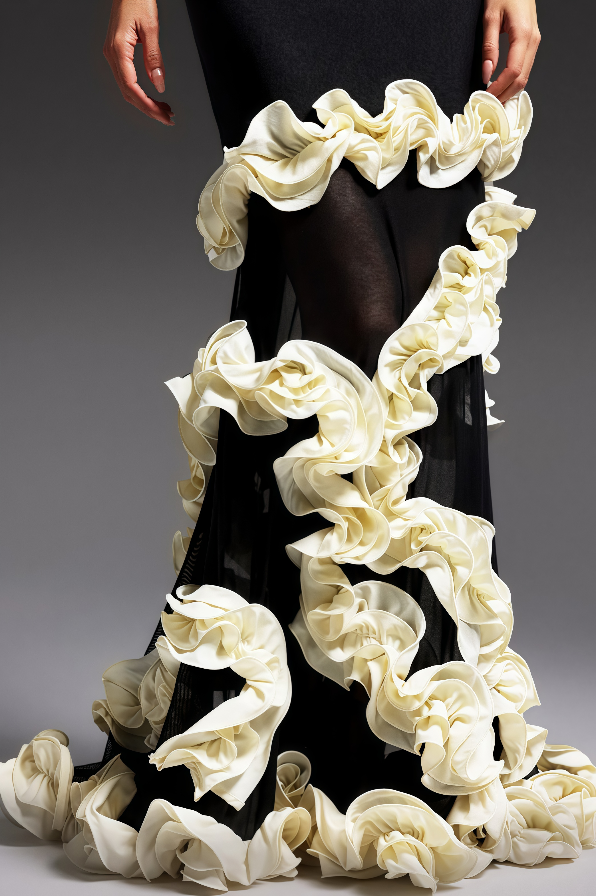 Liora Halter Ruffle Maxi Dress