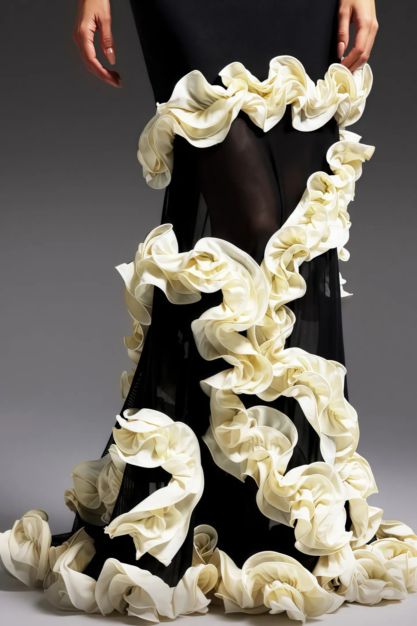 Liora Halter Ruffle Maxi Dress