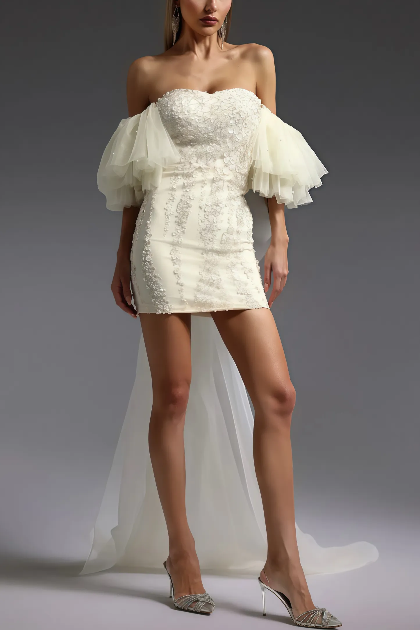Joes Off-the-Shoulder Sequin Streaking Mini Dress