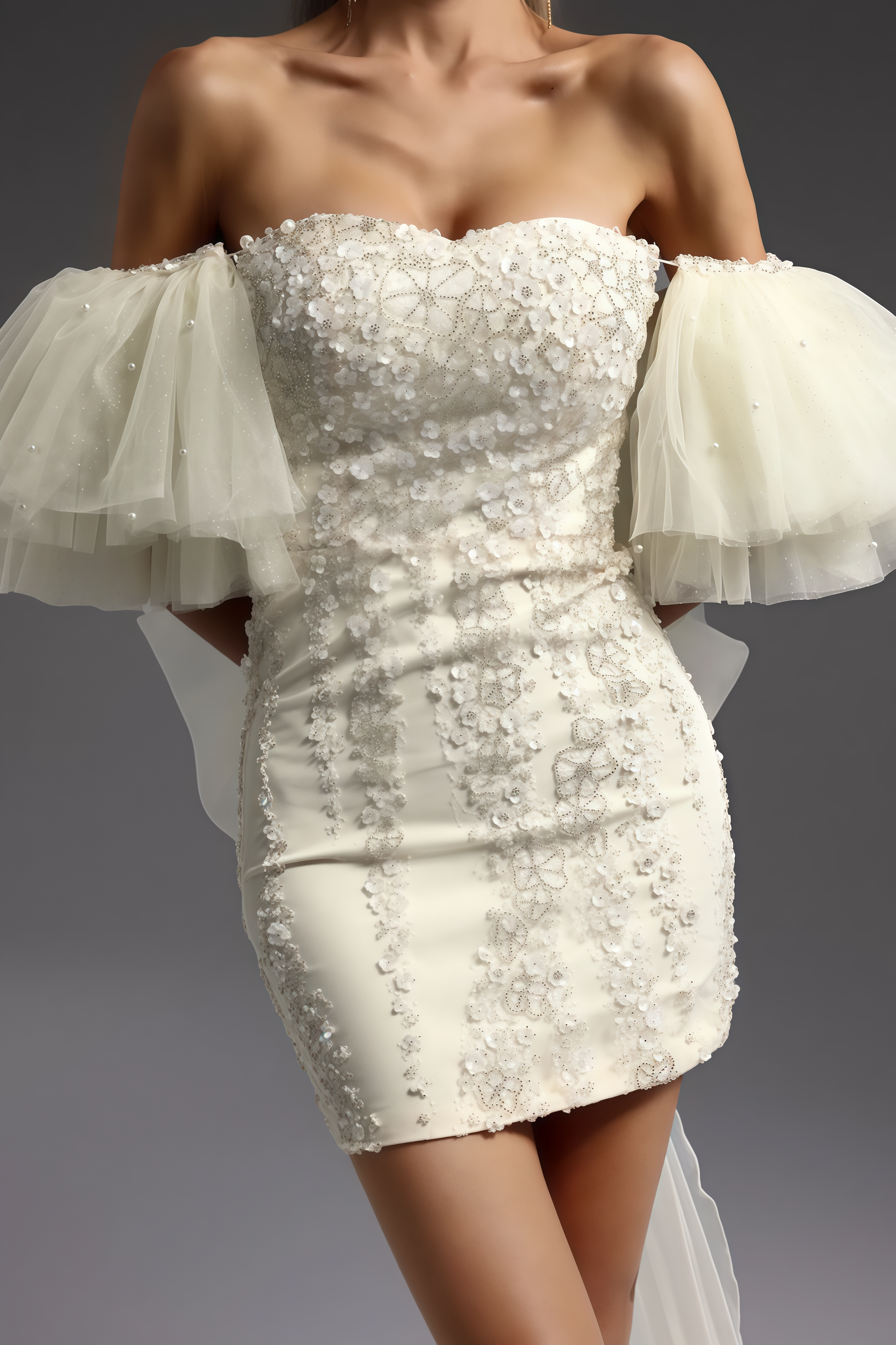 Joes Off-the-Shoulder Sequin Streaking Mini Dress