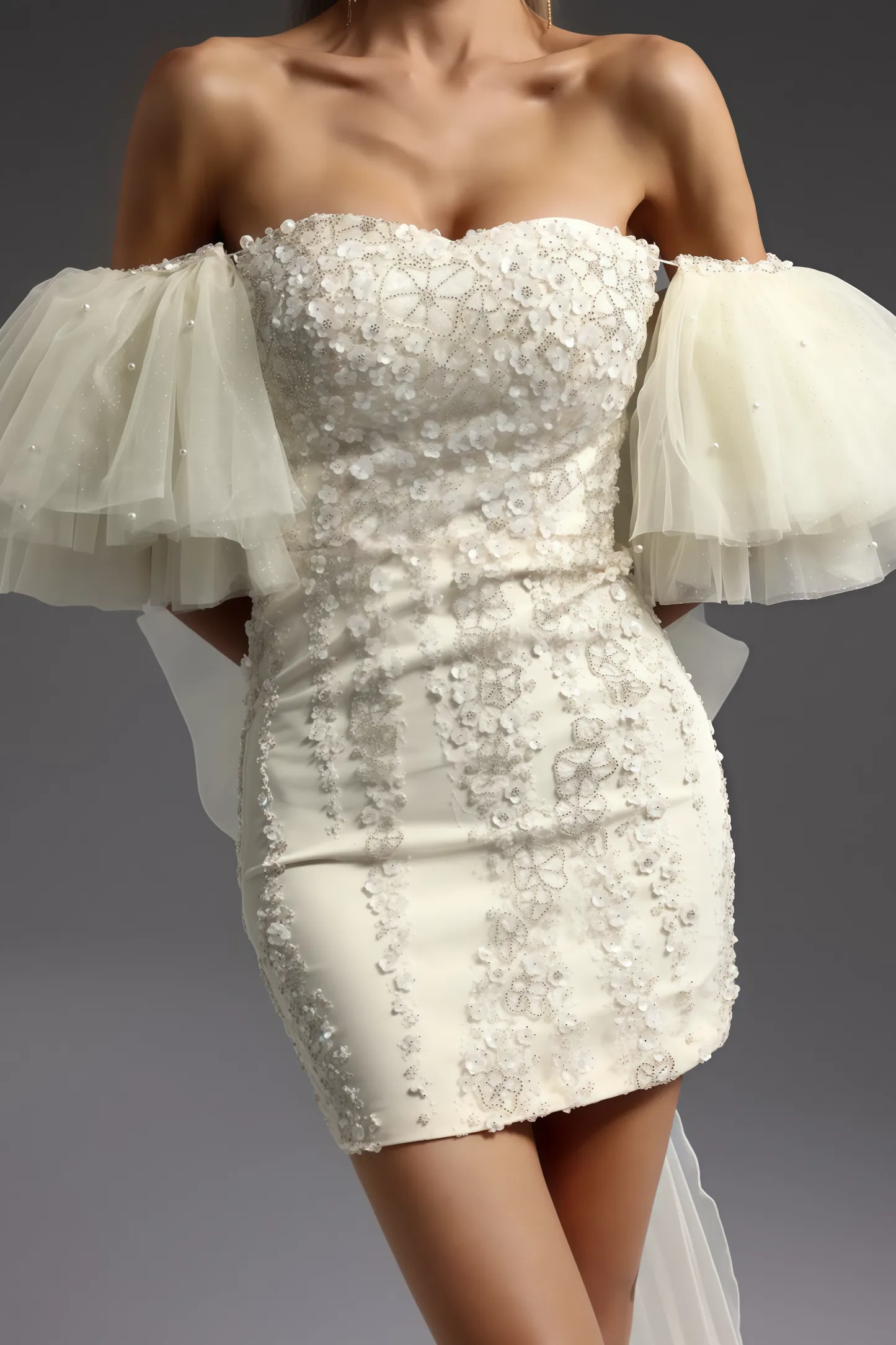 Joes Off-the-Shoulder Sequin Streaking Mini Dress