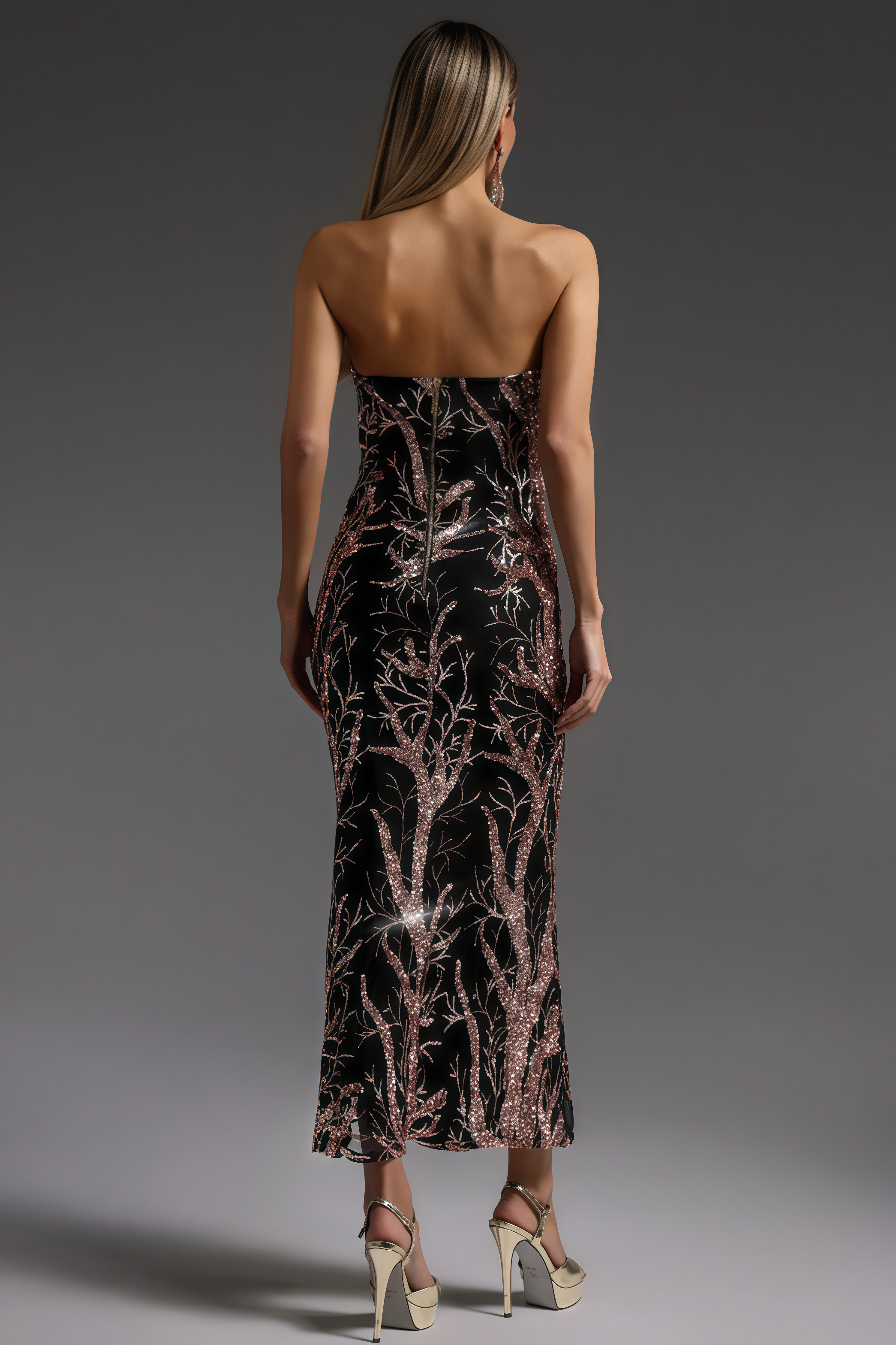Rosay Sleeveless Sequin Maxi Dress