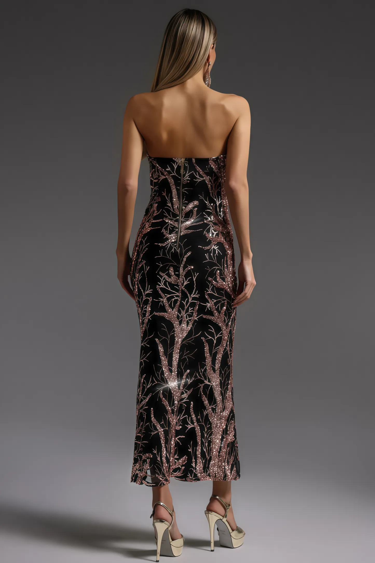 Rosay Sleeveless Sequin Maxi Dress