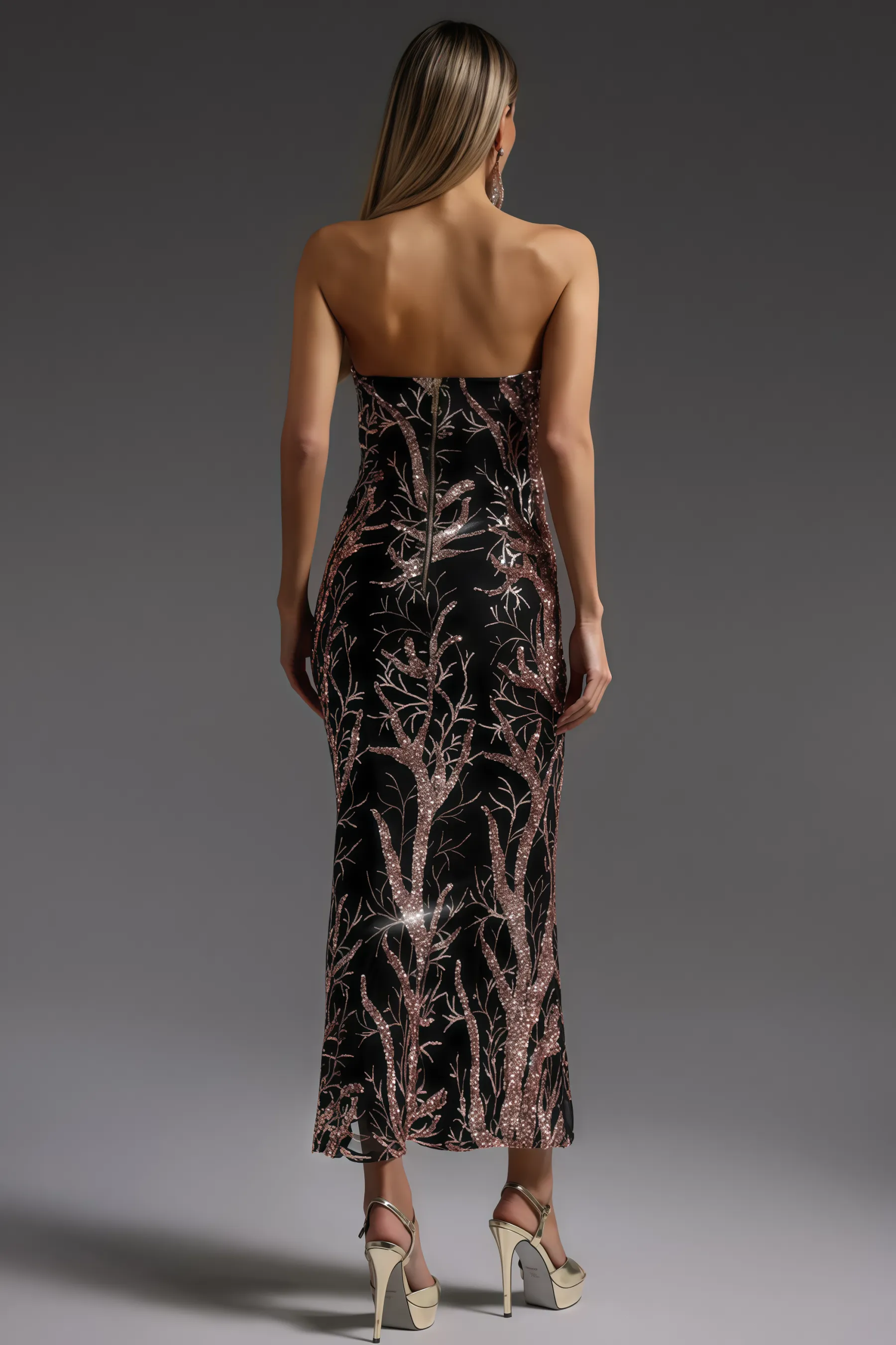 Rosay Sleeveless Sequin Maxi Dress