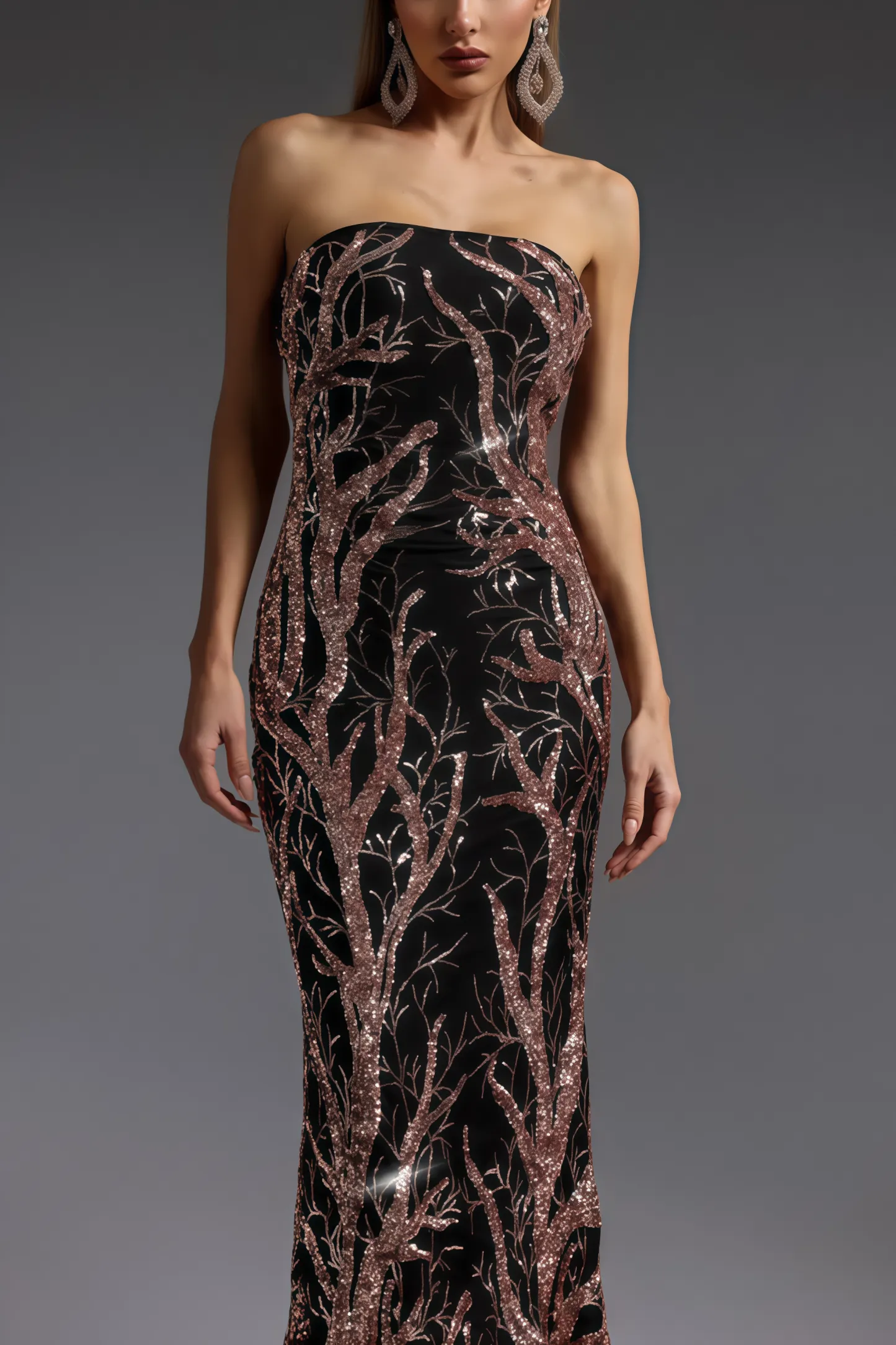 Rosay Sleeveless Sequin Maxi Dress