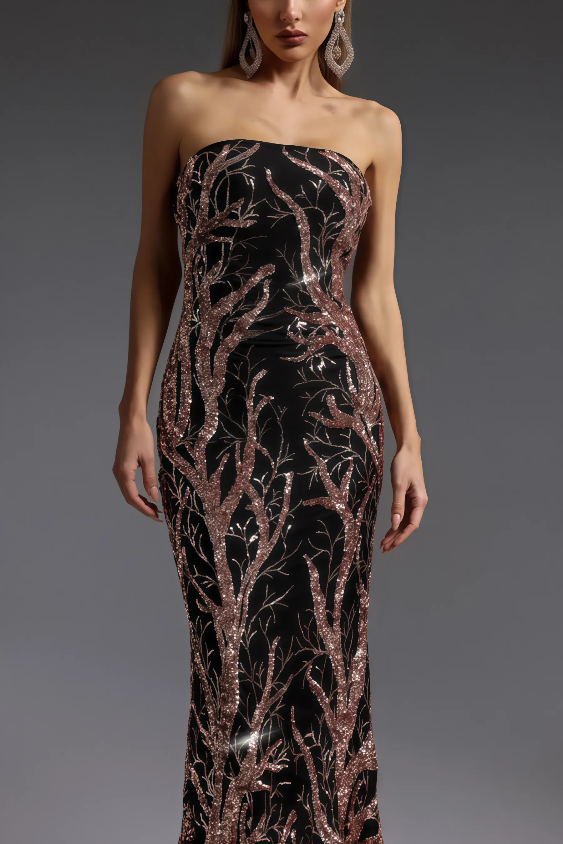 Rosay Sleeveless Sequin Maxi Dress