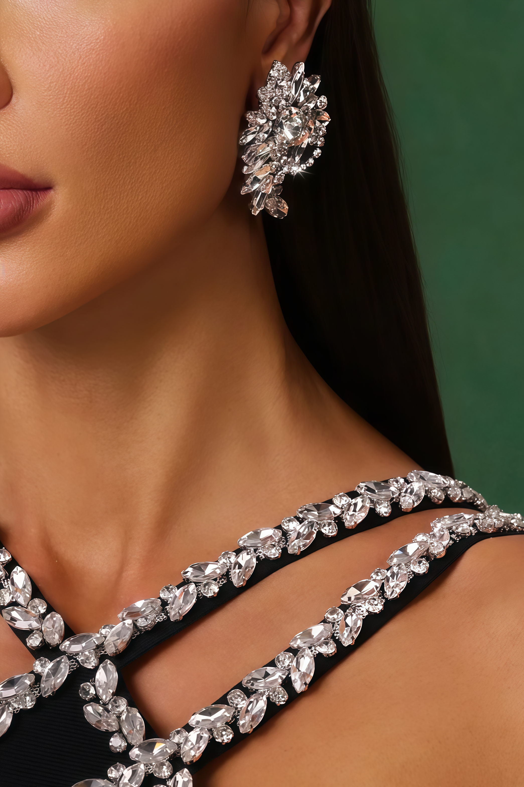 Graclk Diamond Flowers Earrings