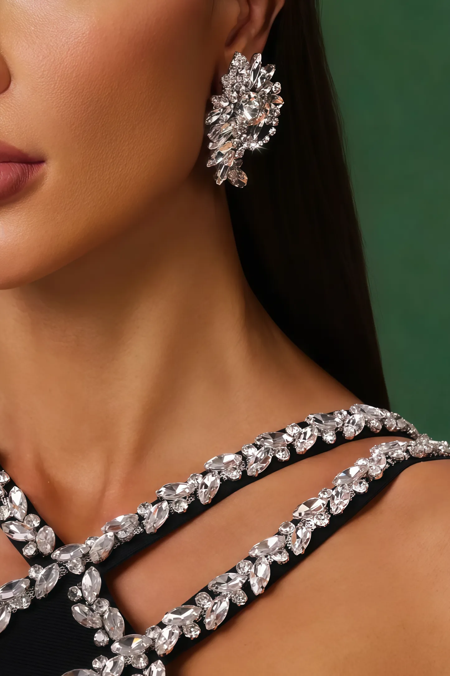 Graclk Diamond Flowers Earrings