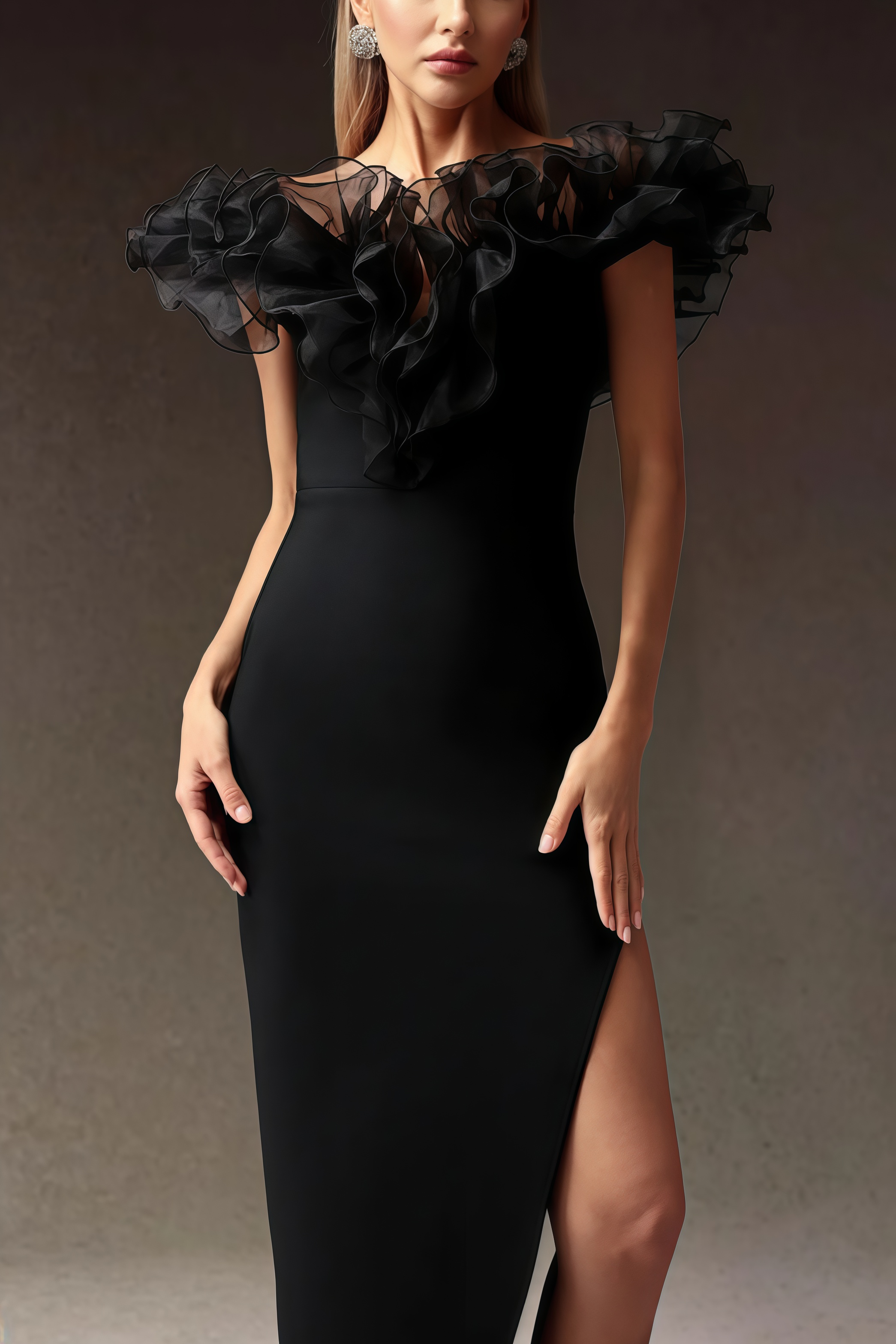 Selahx One shoulder Bandage Midi Dress